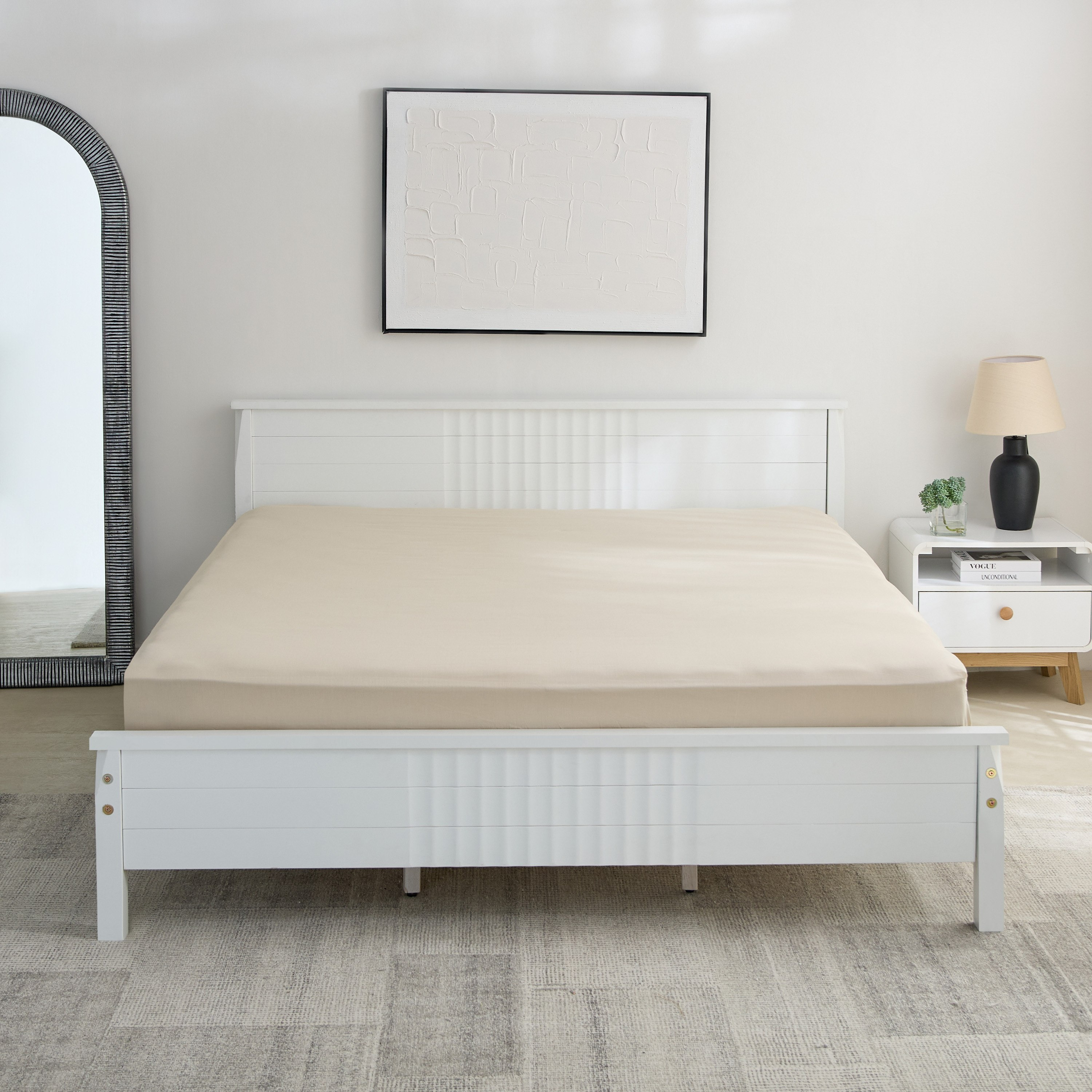 Essential Cotton King Fitted Sheet - 180x200+36 cm-hbxhomeware-hbxbedroom-image-3