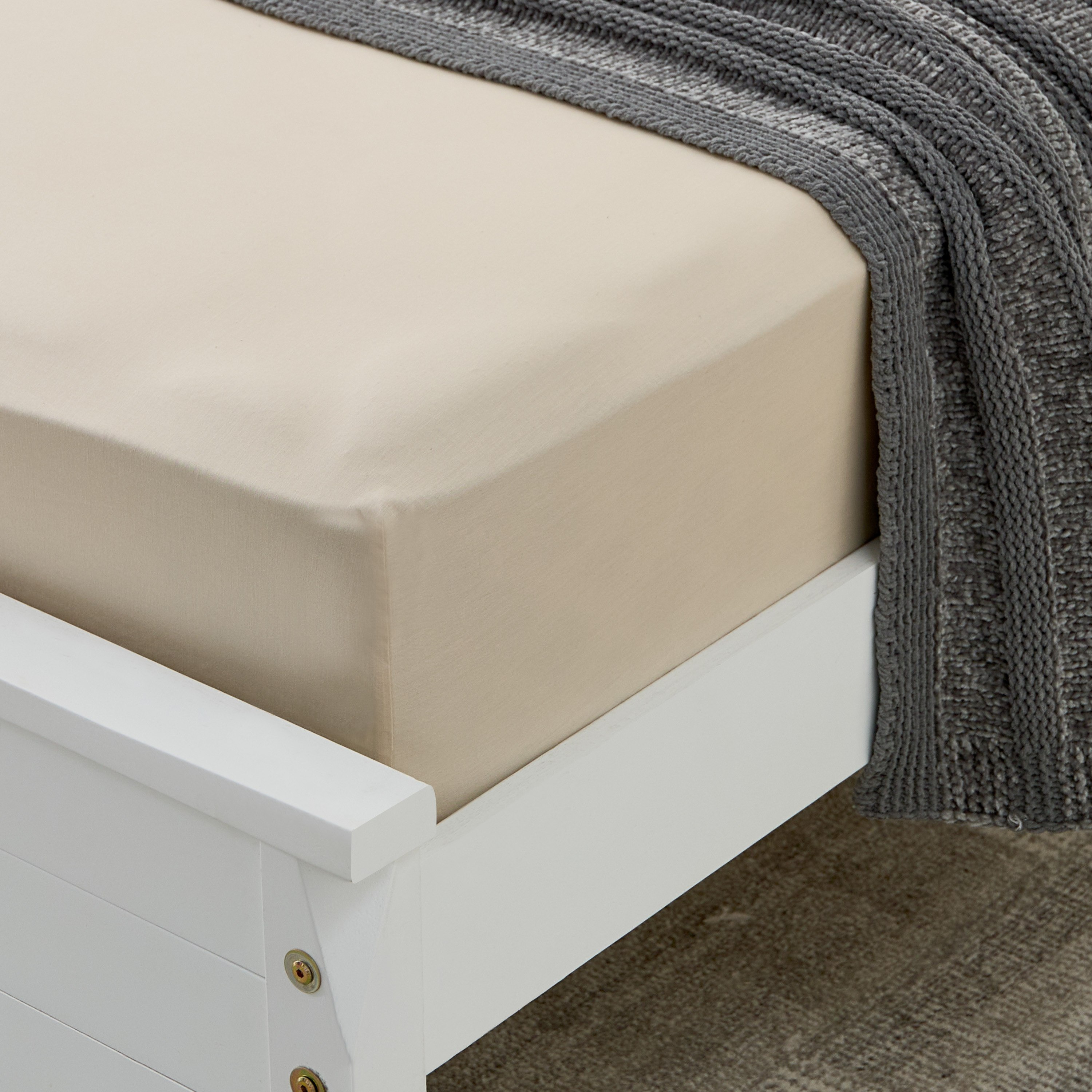 Essential Cotton Super King Fitted Sheet - 200x200+36 cm-hbxhomeware-bedding-fittedsheets-image-1