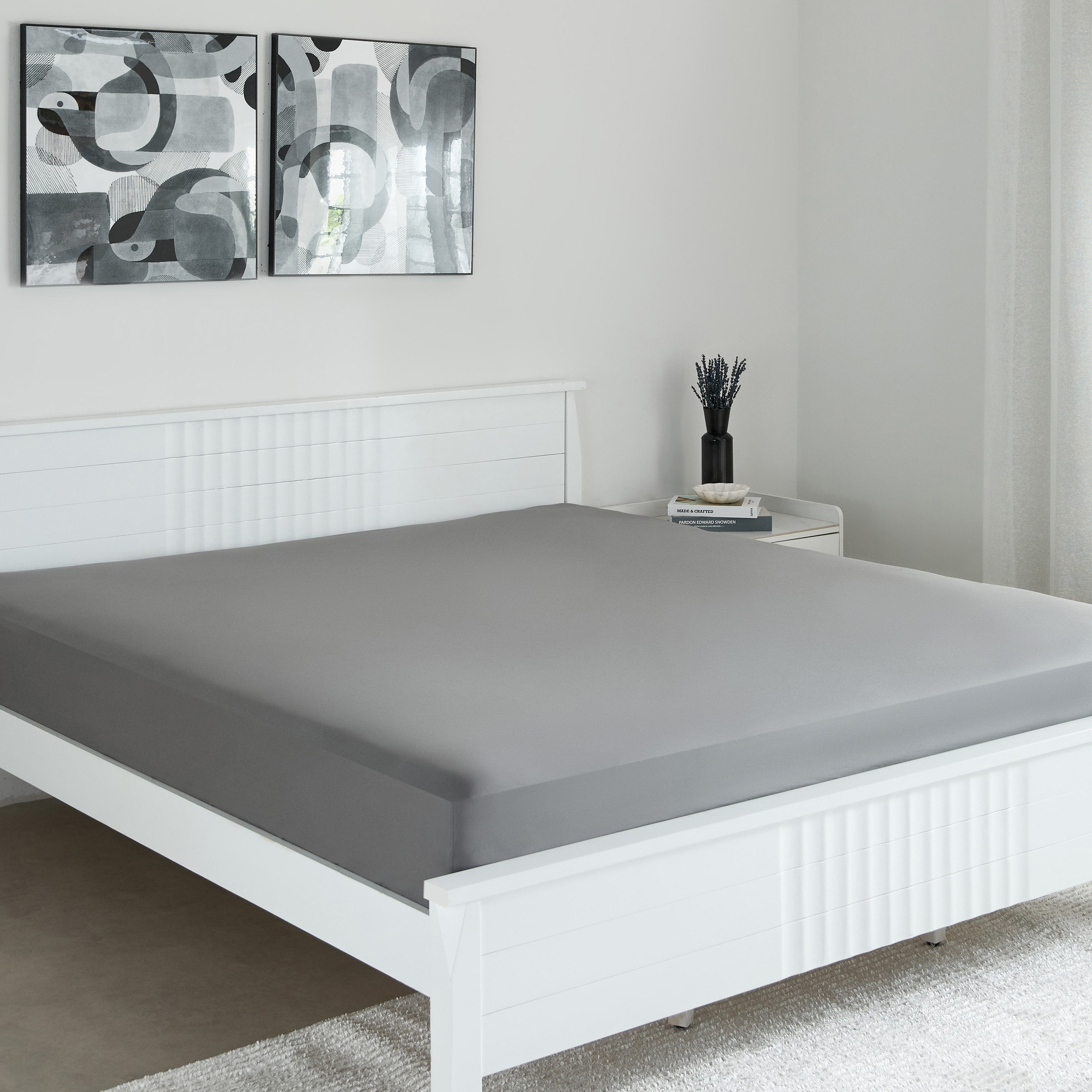 Essential Cotton King Fitted Sheet - 180x200+36 cm-hbxhomeware-hbxbedroom-image-2