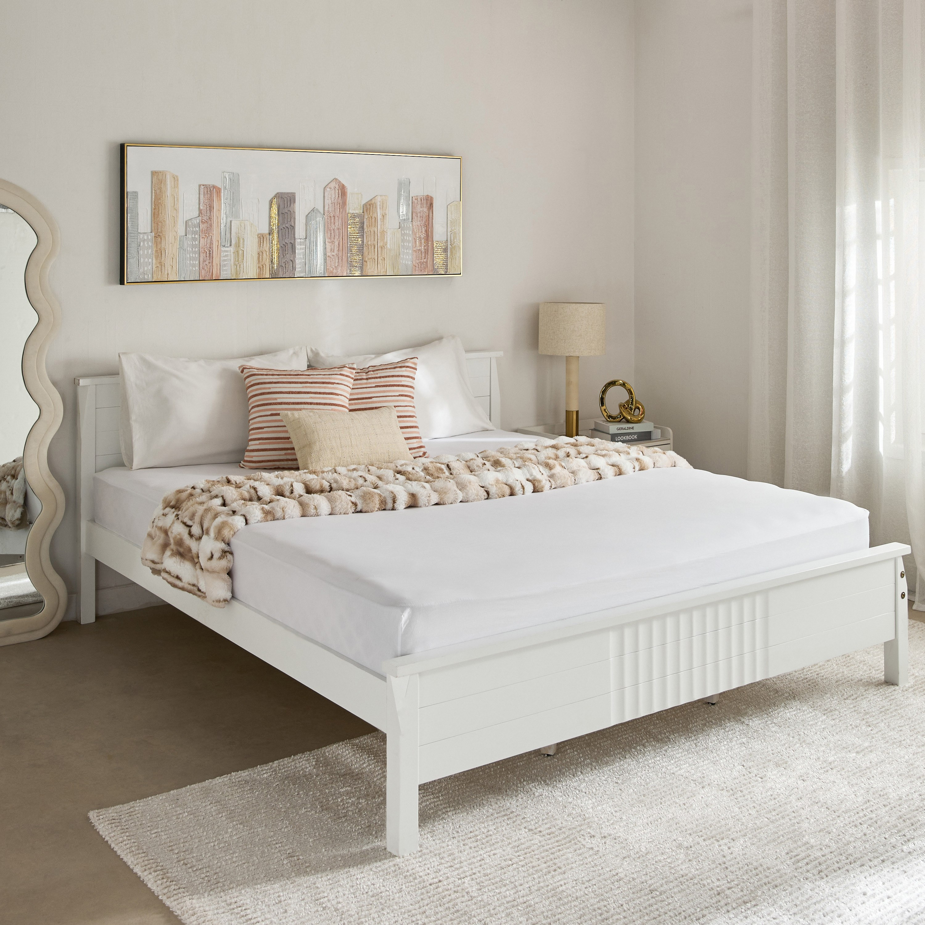 شرشف مطاطي قطن كينج سادة من إيسينشيال - 180x210+36 سم-hbxhomeware-hbxbedroom-image-8