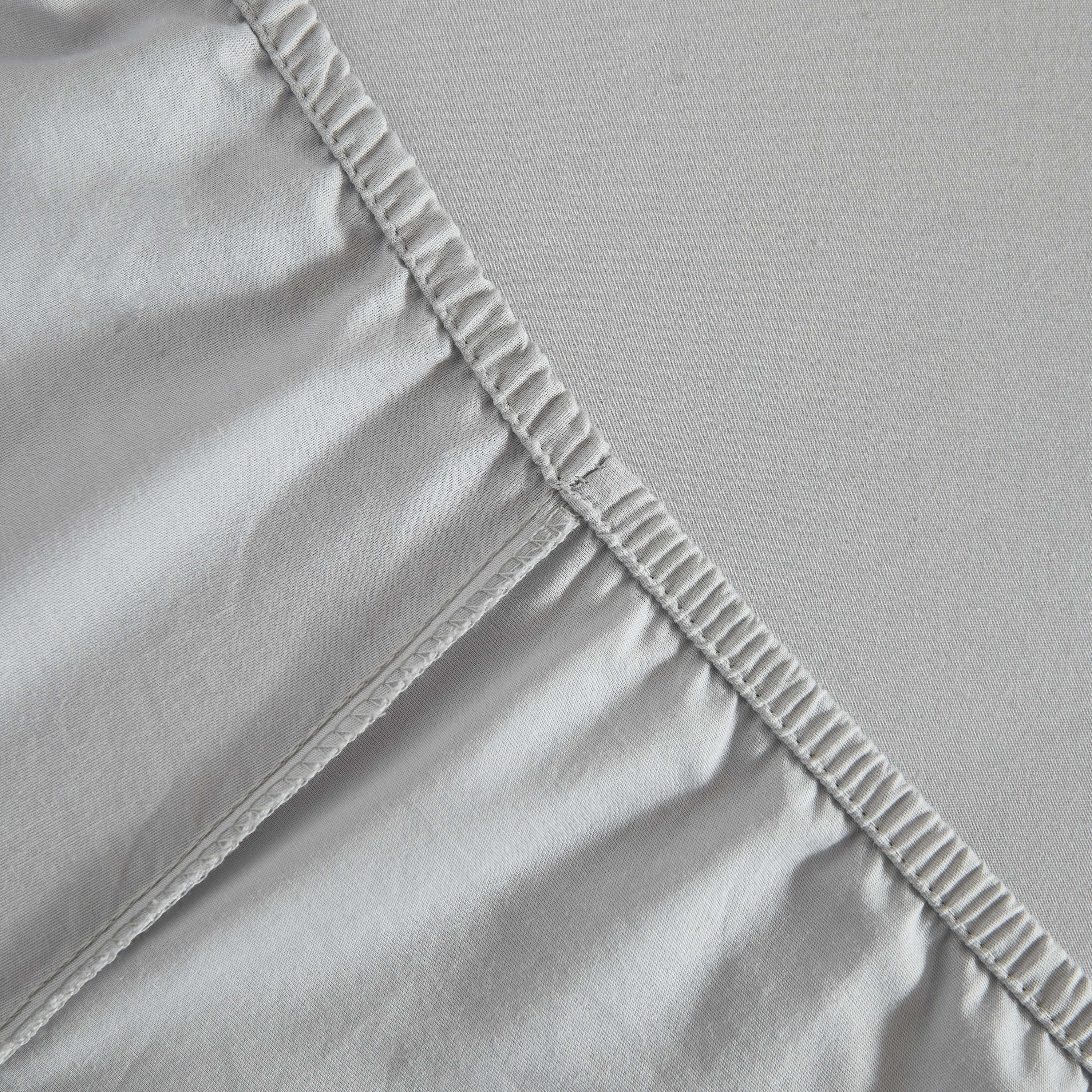 شرشف مطاطي قطن كينج سادة من إيسينشيال - 180x210+36 سم-hbxhomeware-bedding-fittedsheets-image-7