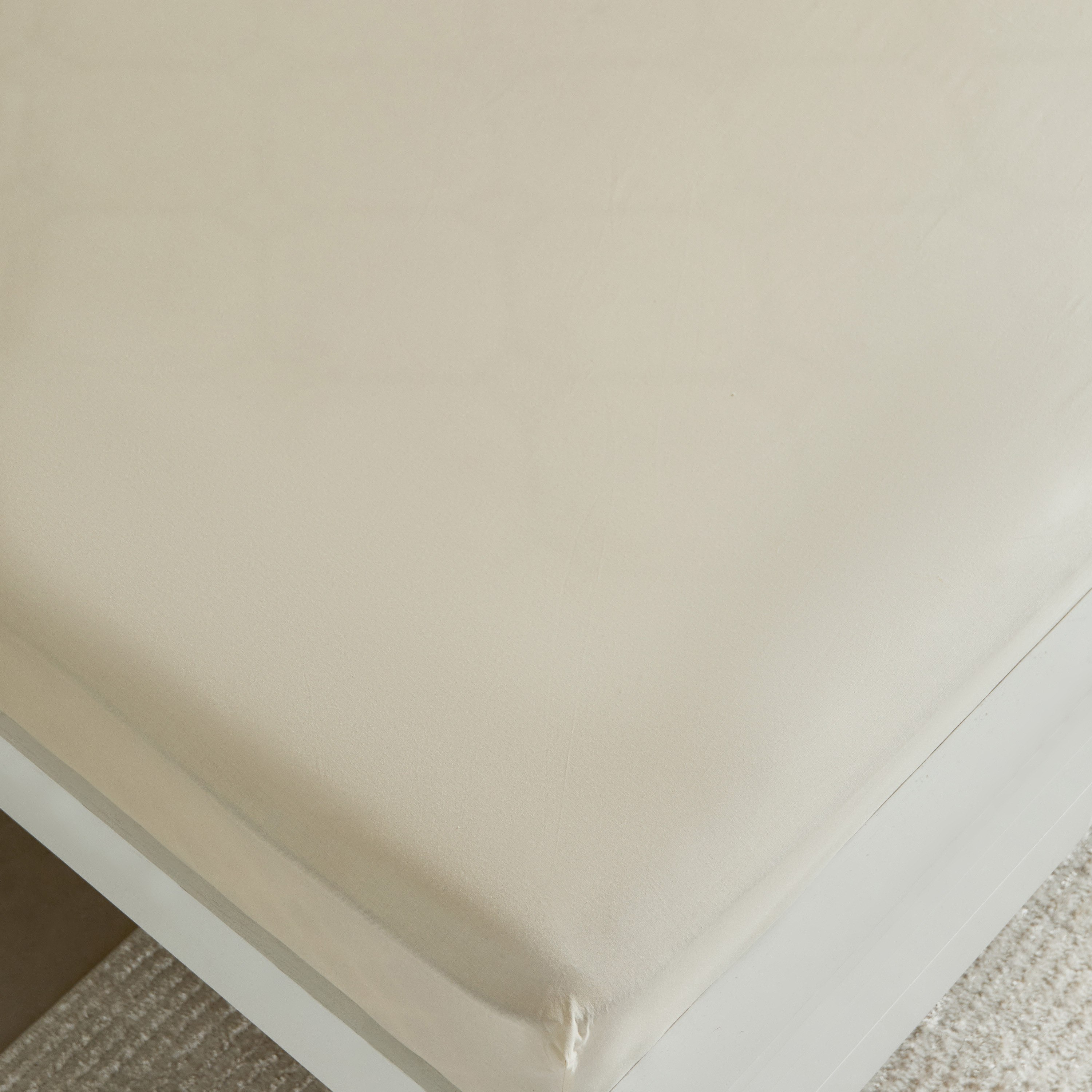 شرشف مطاطي قطن كينج سادة من إيسينشيال - 180x210+36 سم-hbxhomeware-hbxbedroom-image-4
