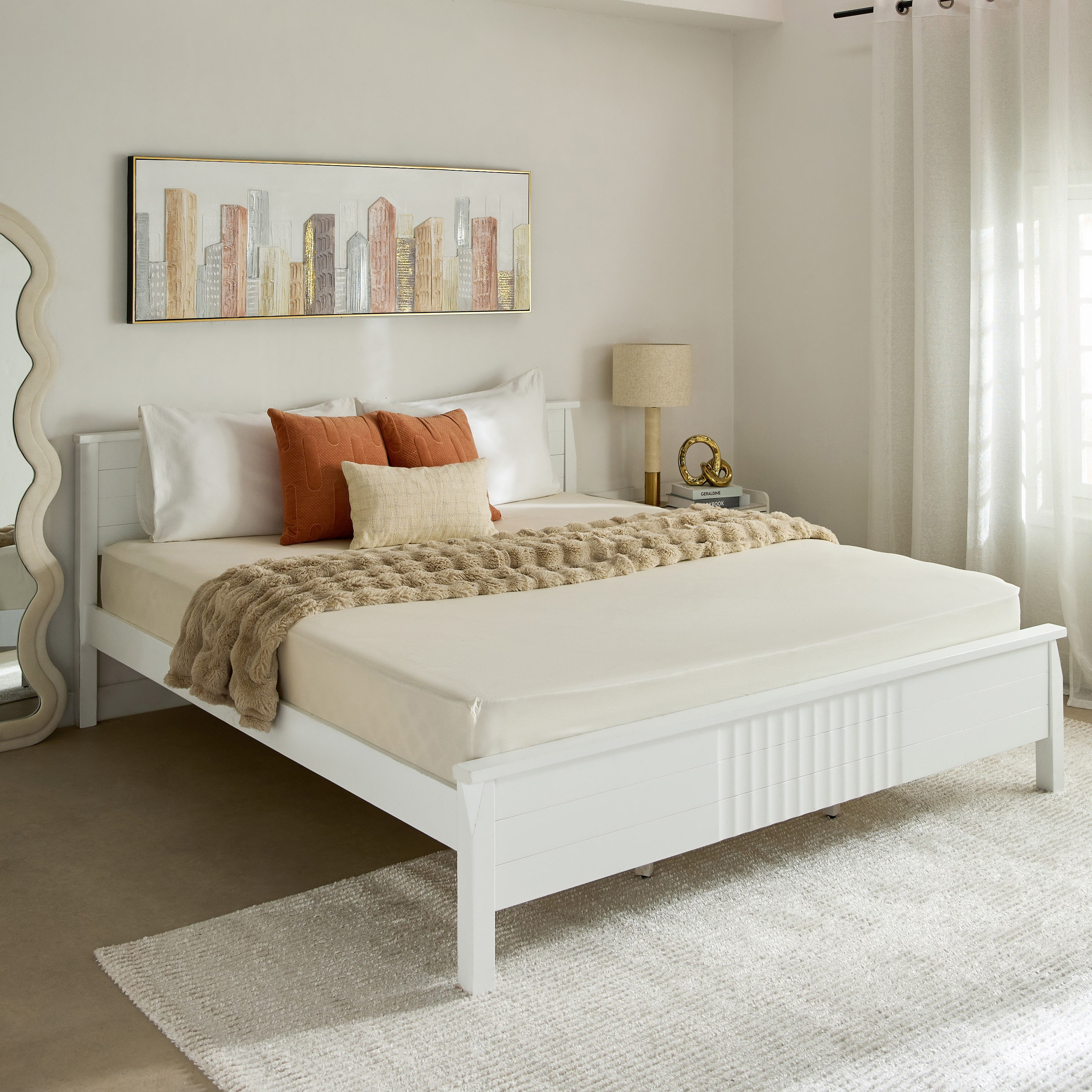 شرشف مطاطي قطن كينج سادة من إيسينشيال - 180x210+36 سم-hbxhomeware-hbxbedroom-image-8