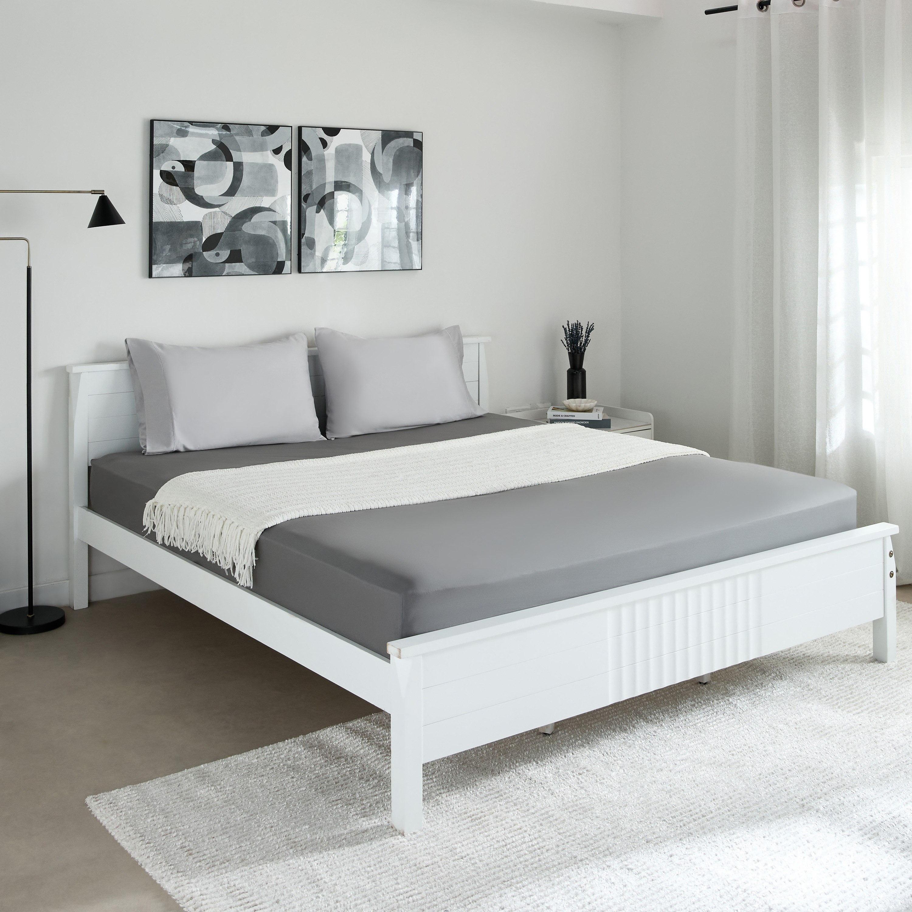 Essential Solid Cotton King Fitted Sheet - 180x210+36 cm-hbxhomeware-bedding-fittedsheets-image-8