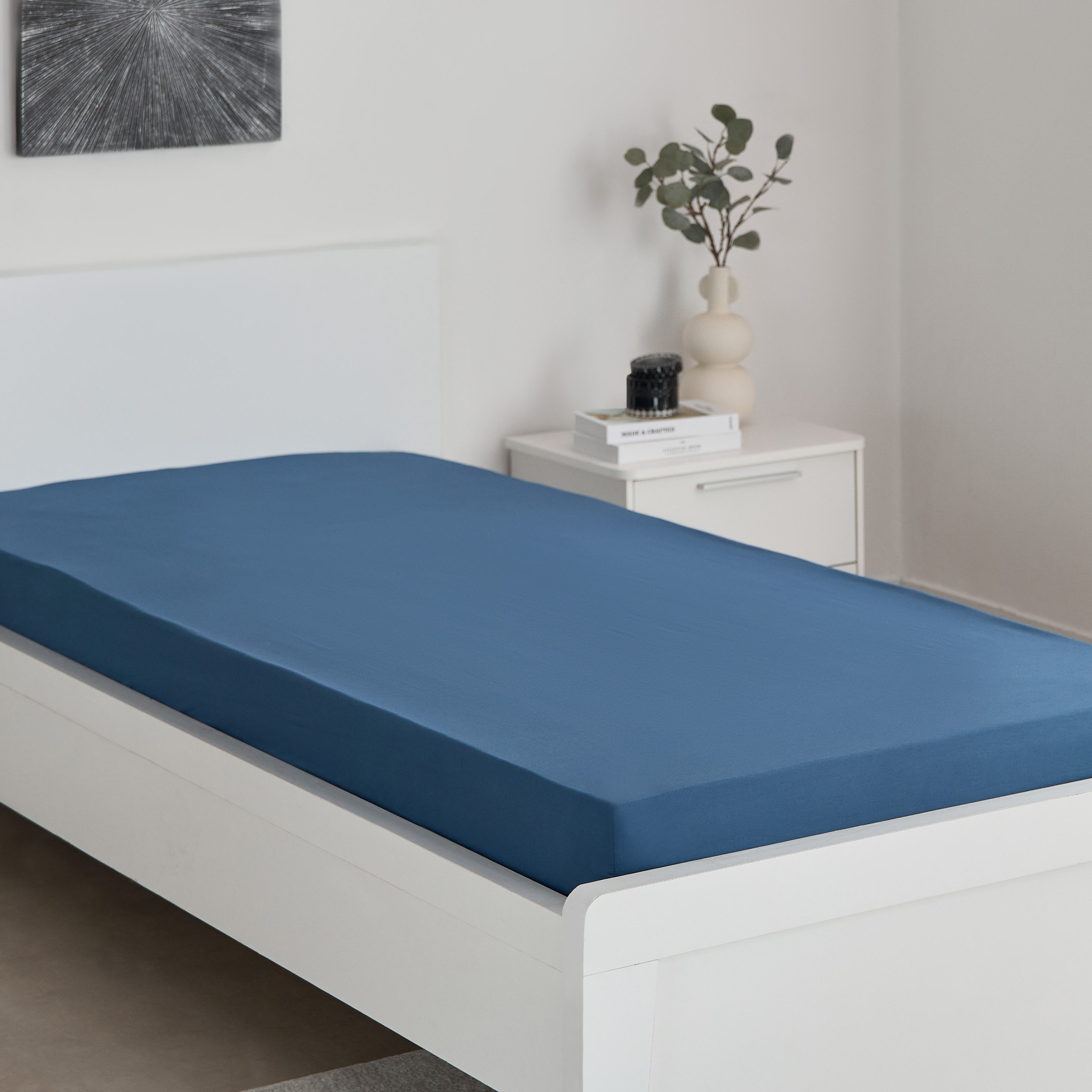 Essential Solid Cotton Single Fitted Sheet - 90x200+36 cm-hbxhomeware-hbxkidsandyouth-image-2