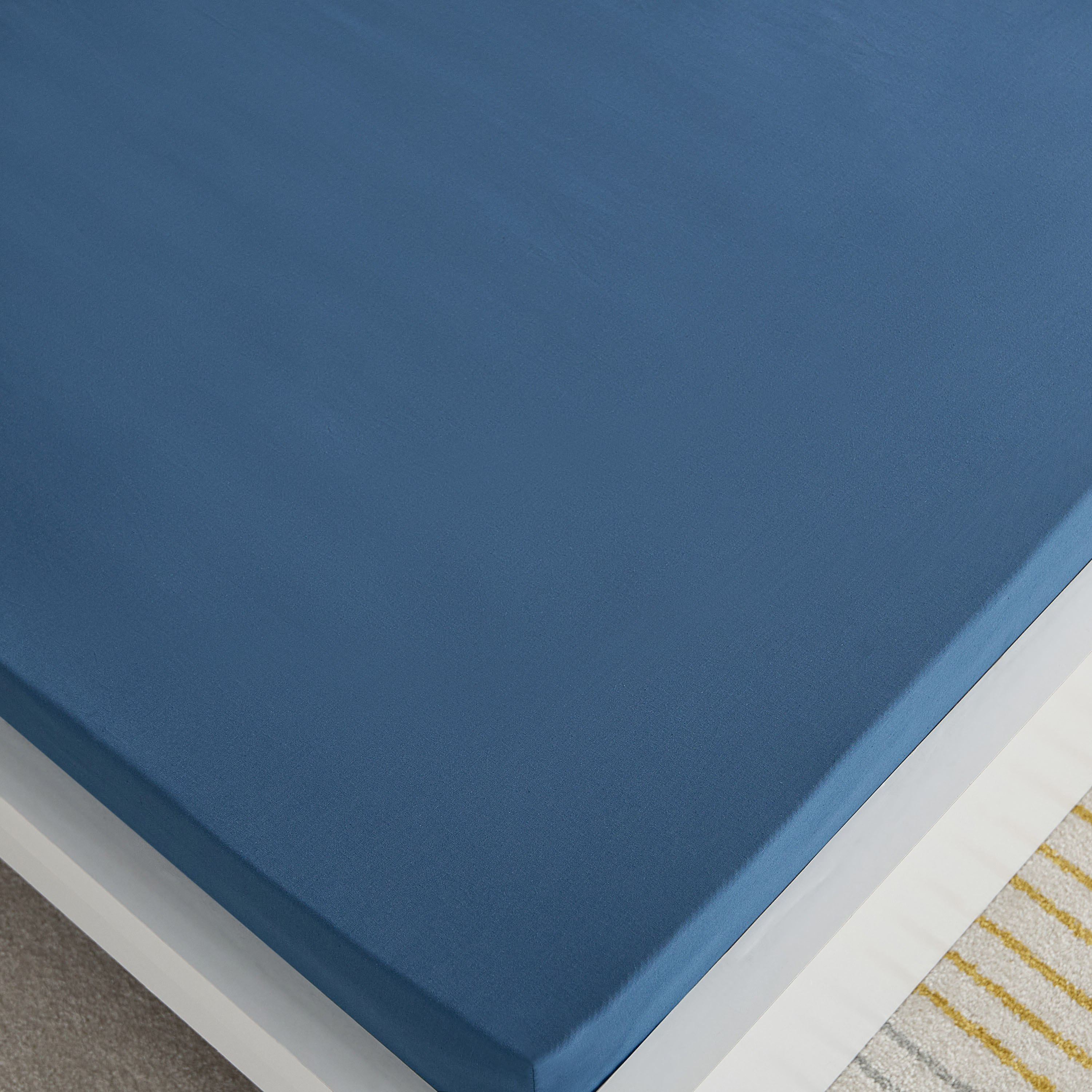 Essential Solid Cotton Single Fitted Sheet - 90x200+36 cm-hbxhomeware-hbxkidsandyouth-image-4