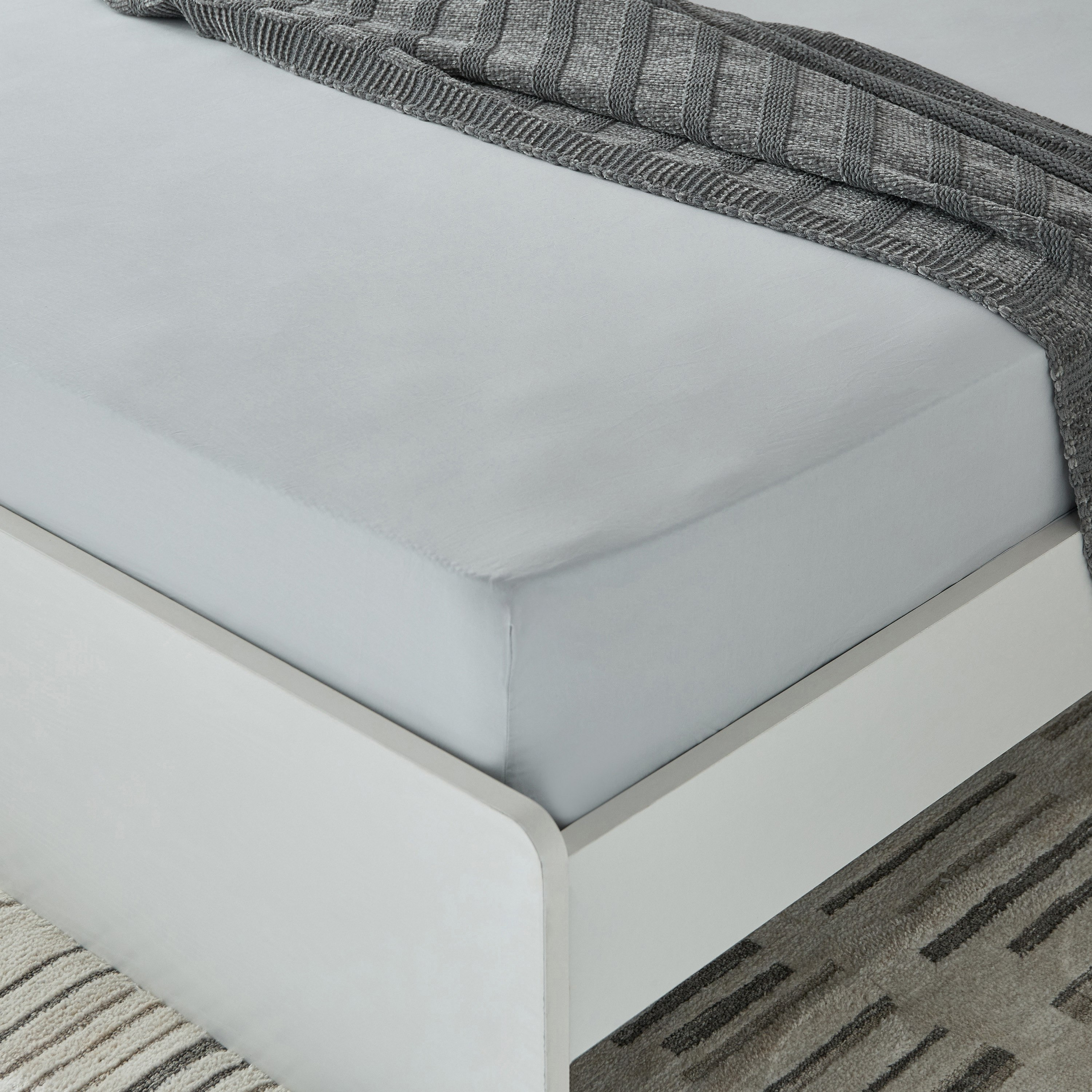 Essential Cotton Double Fitted Sheet - 140x200+36 cm-hbxhomeware-hbxbedroom-image-1