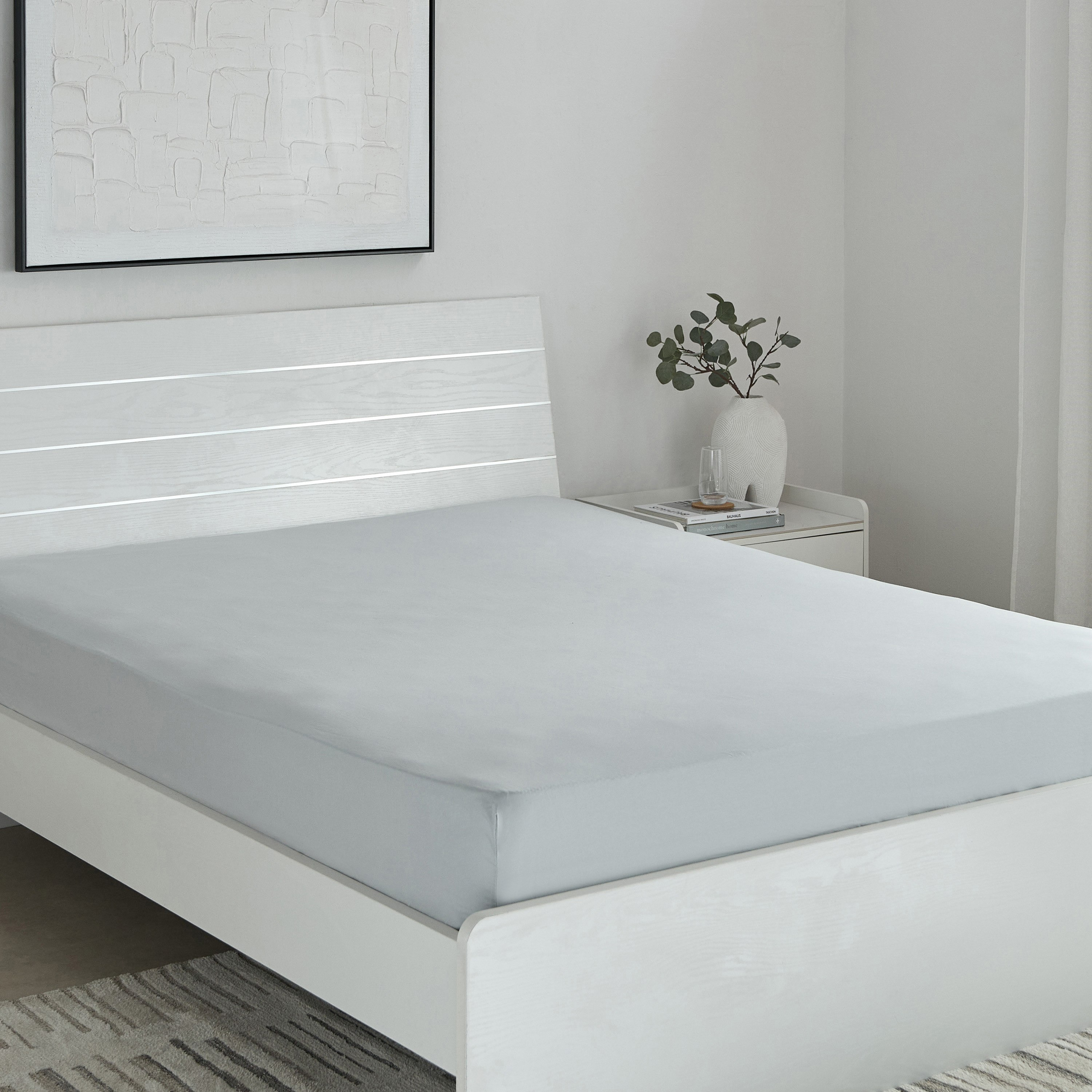 Essential Cotton Double Fitted Sheet - 140x200+36 cm-hbxhomeware-hbxbedroom-image-2