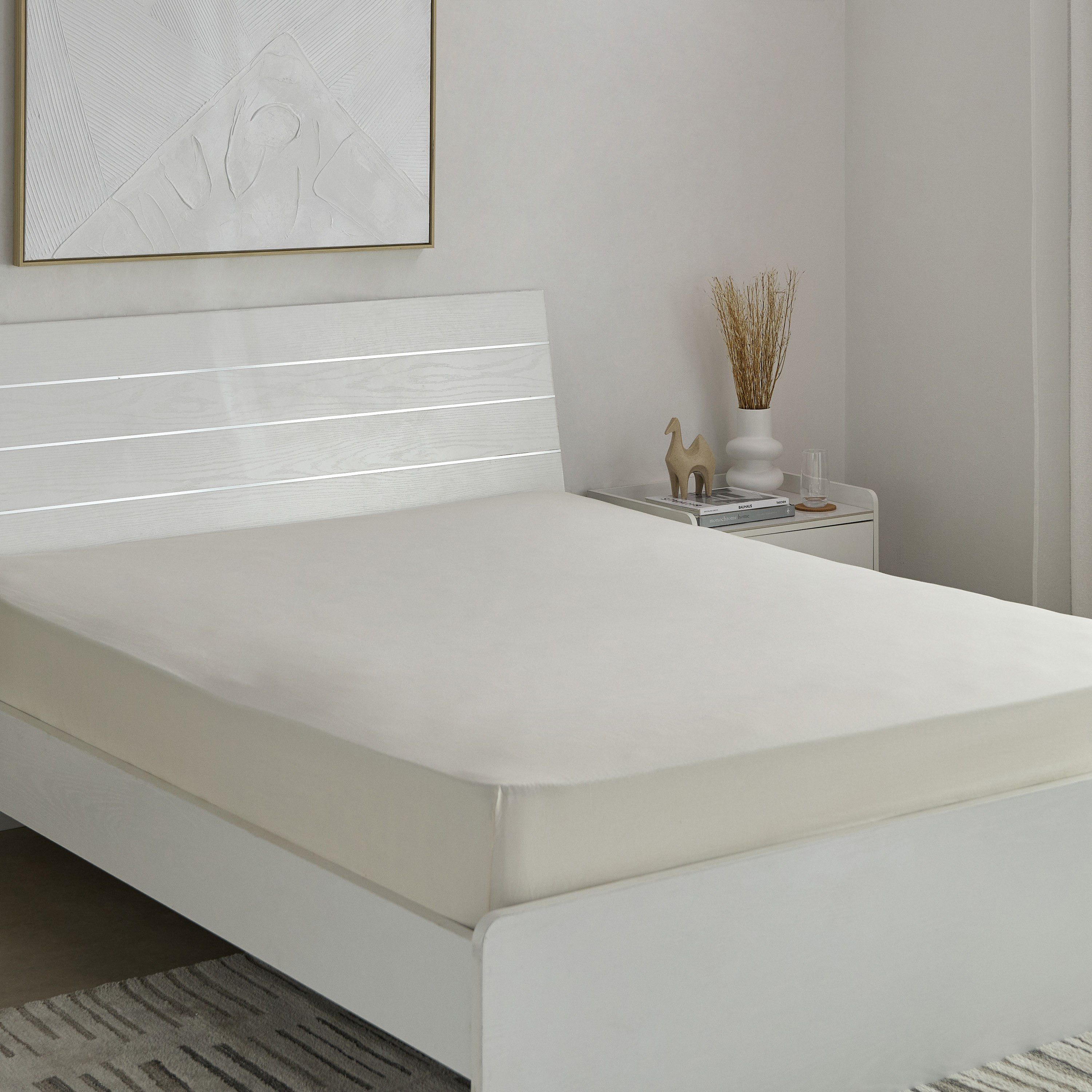 Essential Cotton Double Fitted Sheet - 140x200+36 cm-hbxhomeware-hbxbedroom-image-2