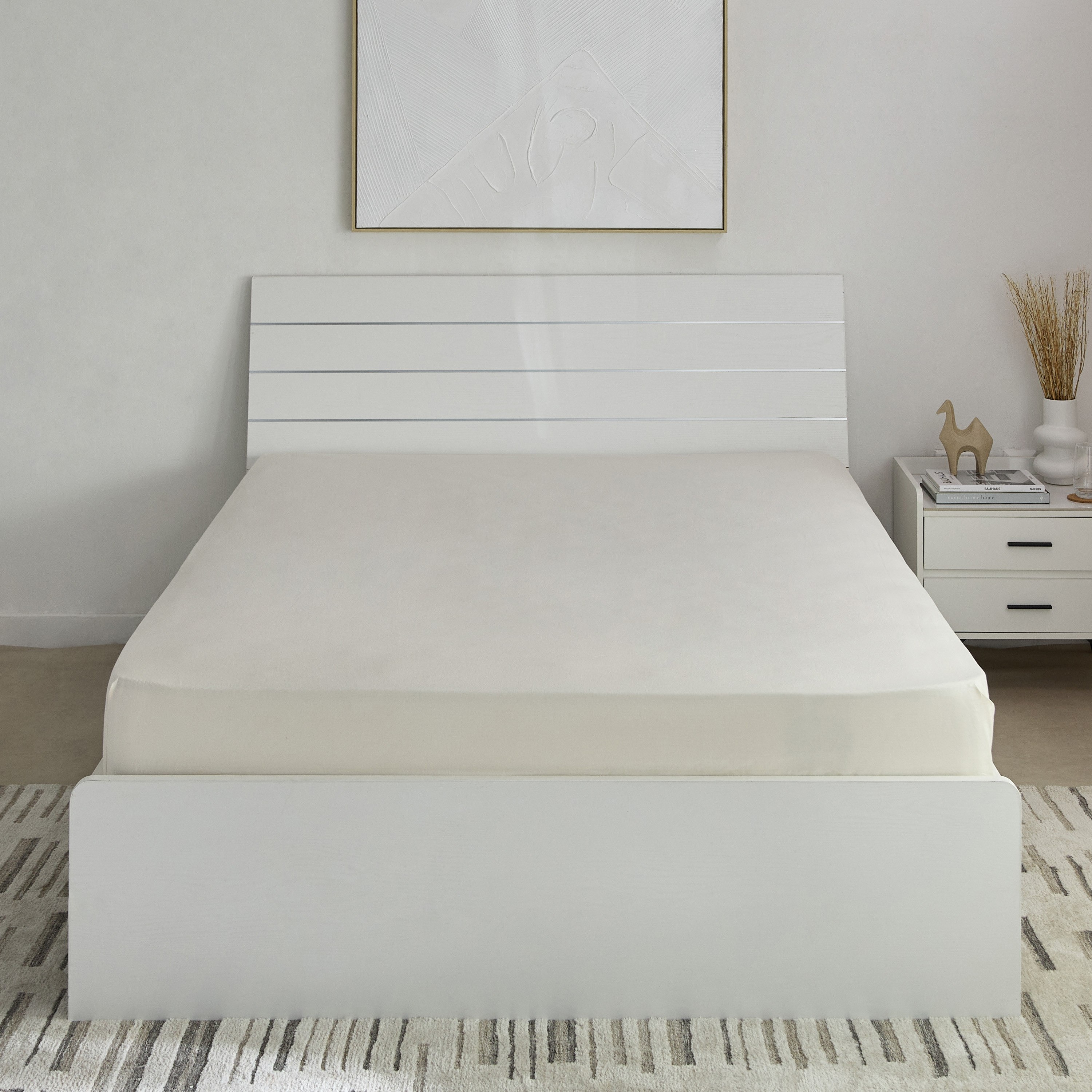 Essential Cotton Double Fitted Sheet - 140x200+36 cm-hbxhomeware-hbxbedroom-image-3