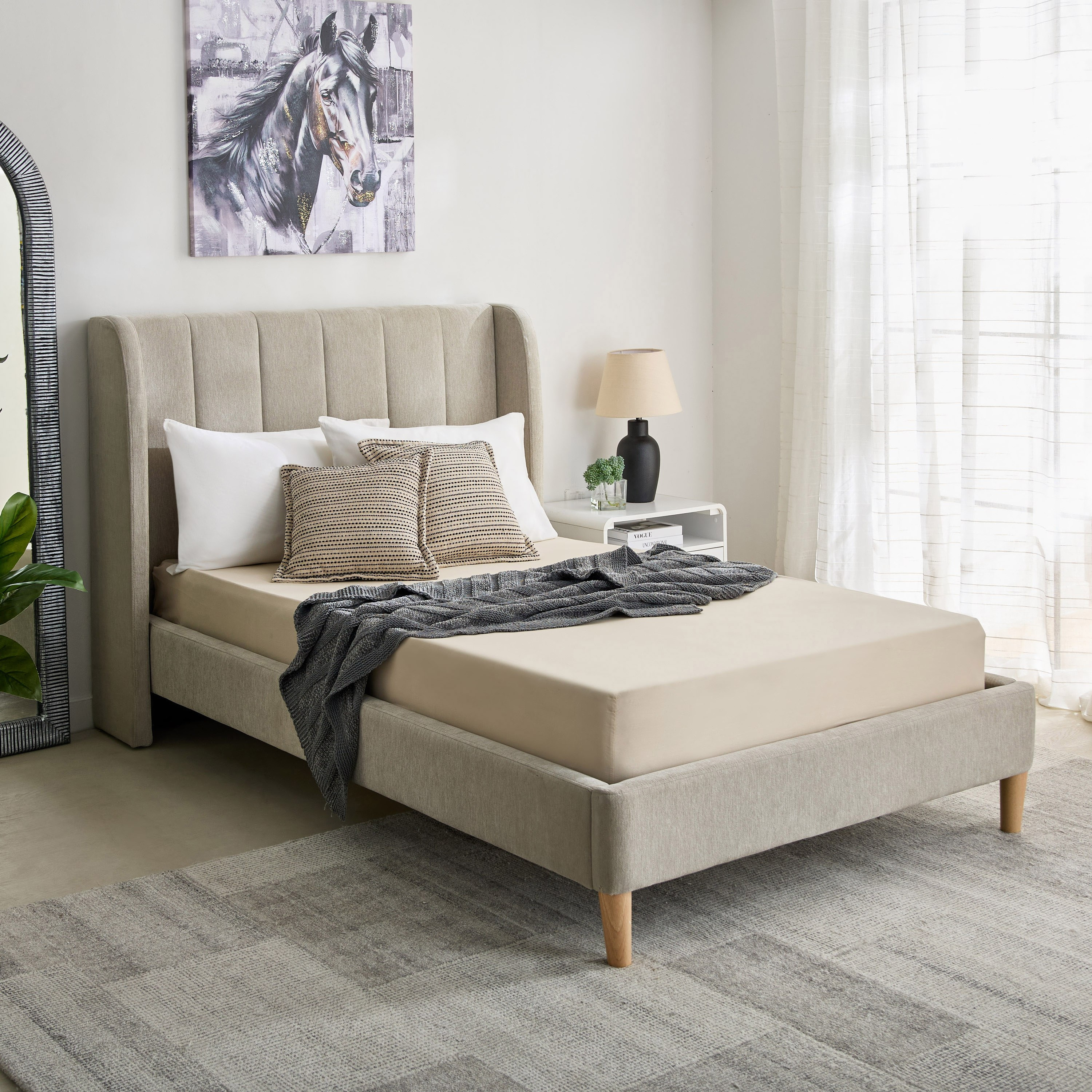 Essential Cotton Double Fitted Sheet - 140x200+36 cm-hbxhomeware-hbxbedroom-image-7