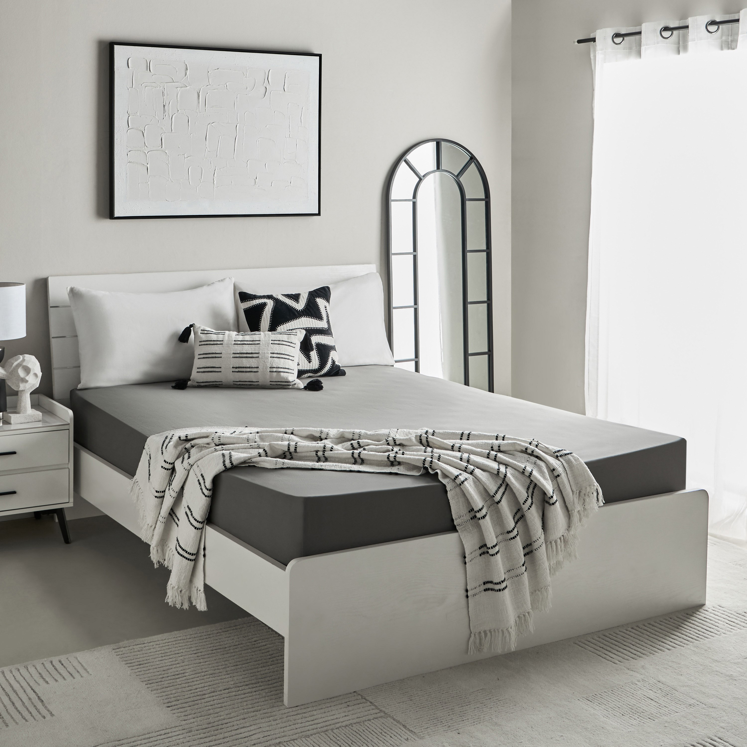 Essential Cotton Double Fitted Sheet - 140x200+36 cm-hbxhomeware-hbxbedroom-image-7