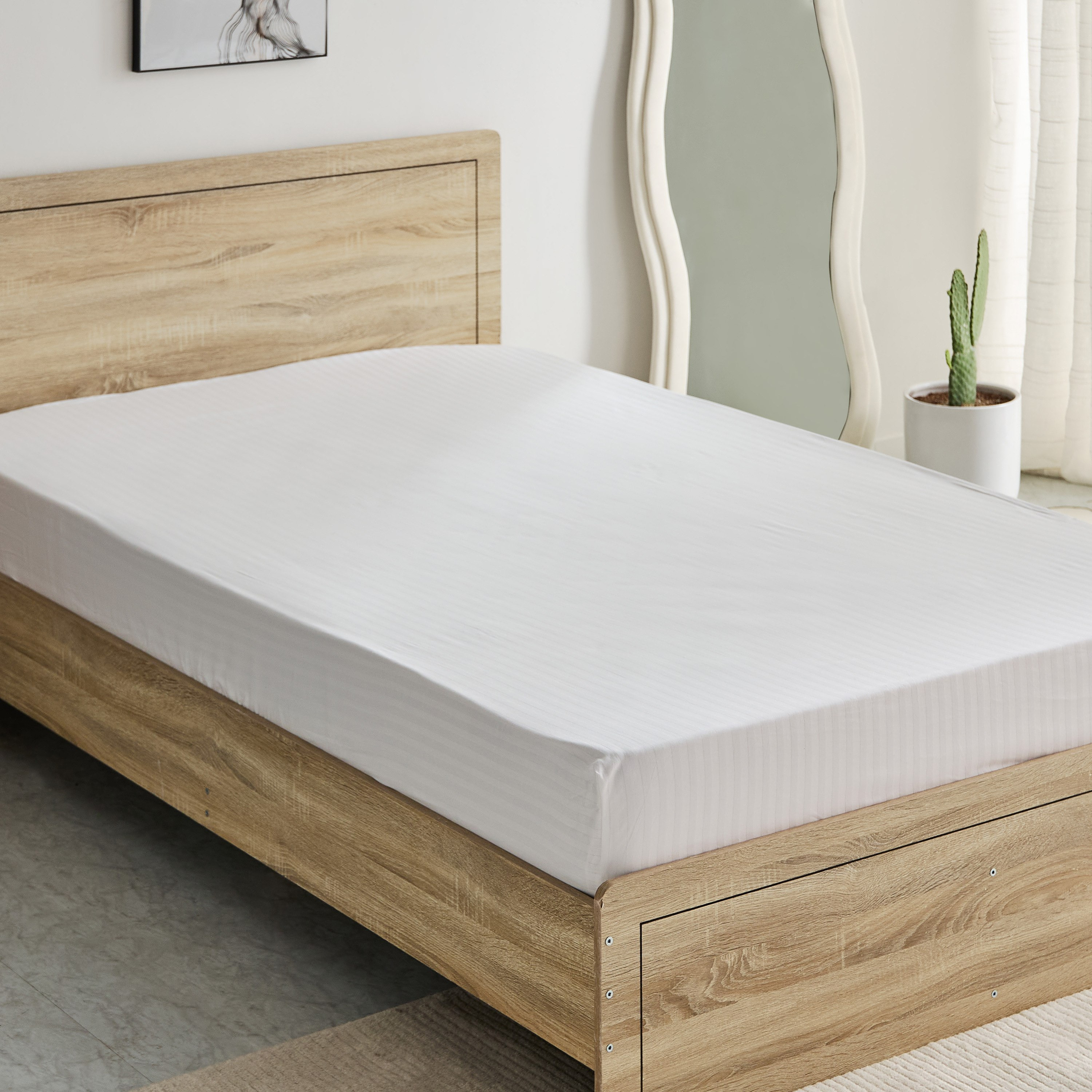 Hamilton Satin Stripe Twin Fitted Sheet - 120x200+36 cm-hbxhomeware-hbxbedroom-image-2