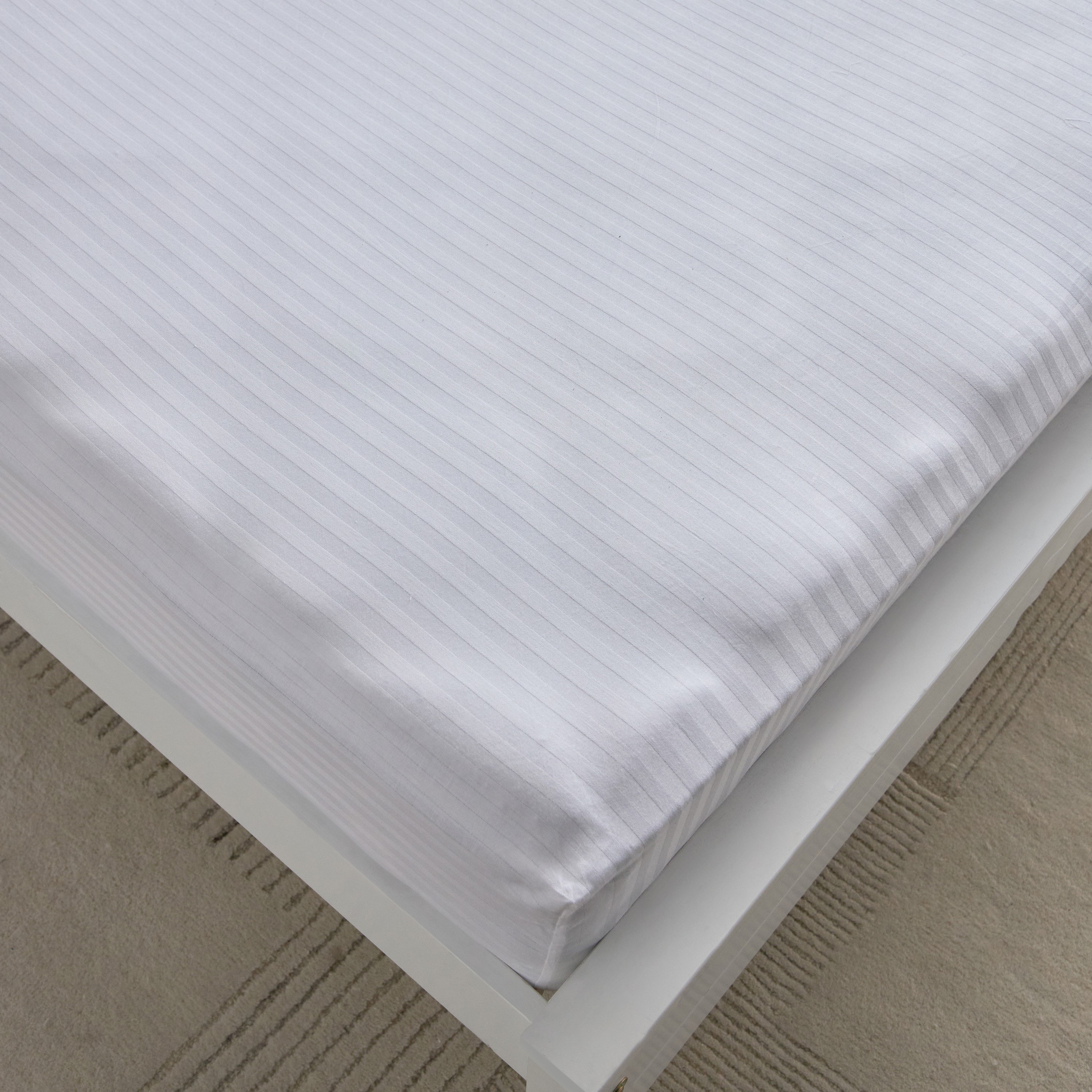 Hamilton Satin Stripe Super King Fitted Sheet - 200x200+36 cm-hbxhomeware-hbxbedroom-image-4