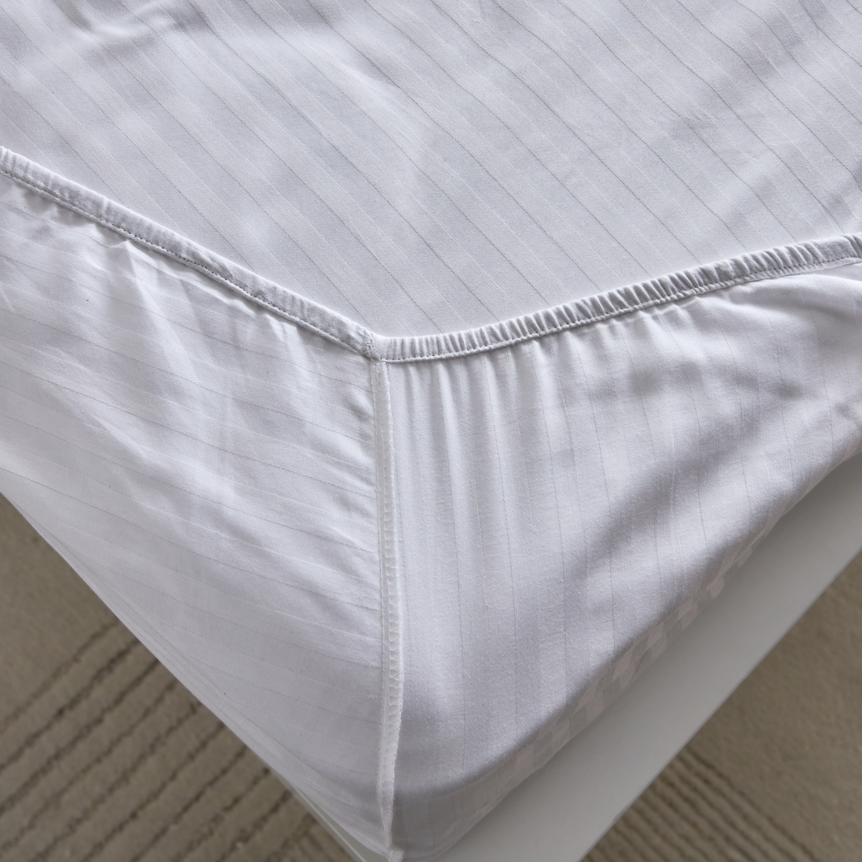 Hamilton Satin Stripe Super King Fitted Sheet - 200x200+36 cm-hbxhomeware-hbxbedroom-image-7