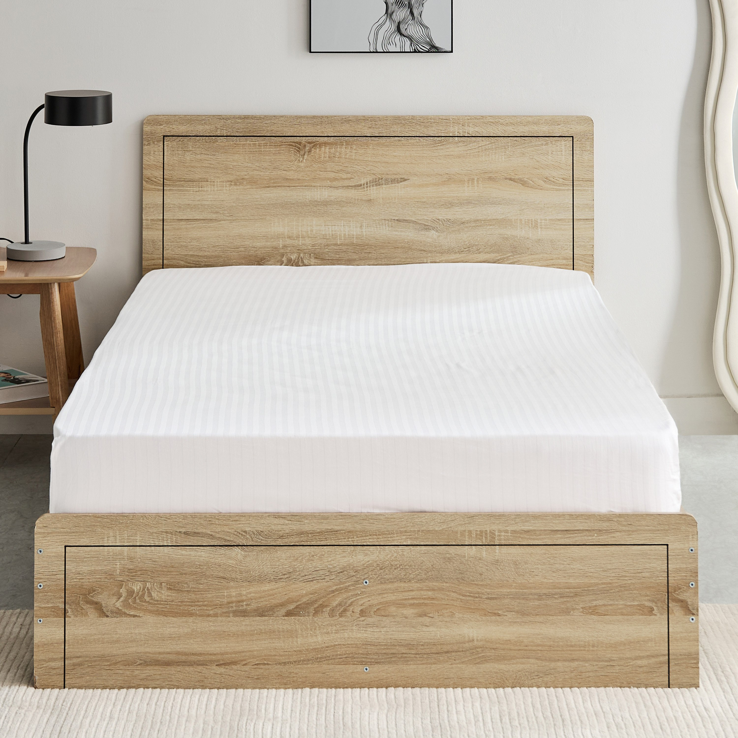 Hamilton Striped Satin Cotton Single Fitted Sheet - 90x200+36 cm-hbxhomeware-hbxbedroom-image-3