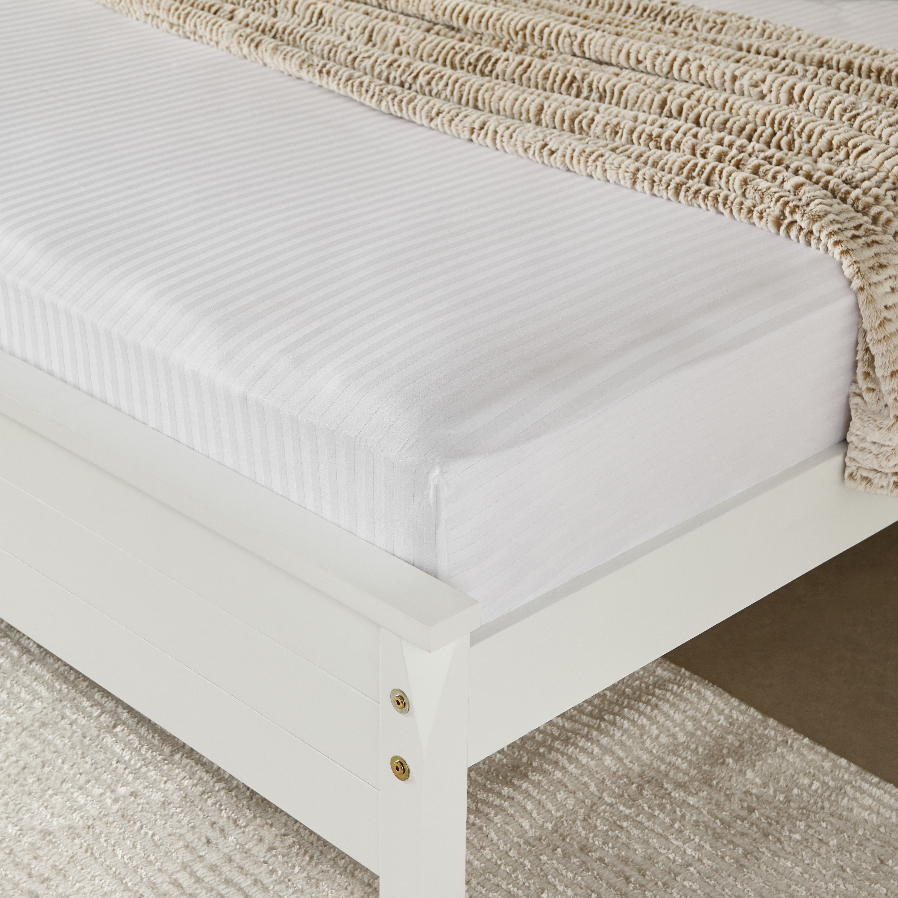 Hamilton Striped Satin Cotton King Fitted Sheet - 180x210+36 cm