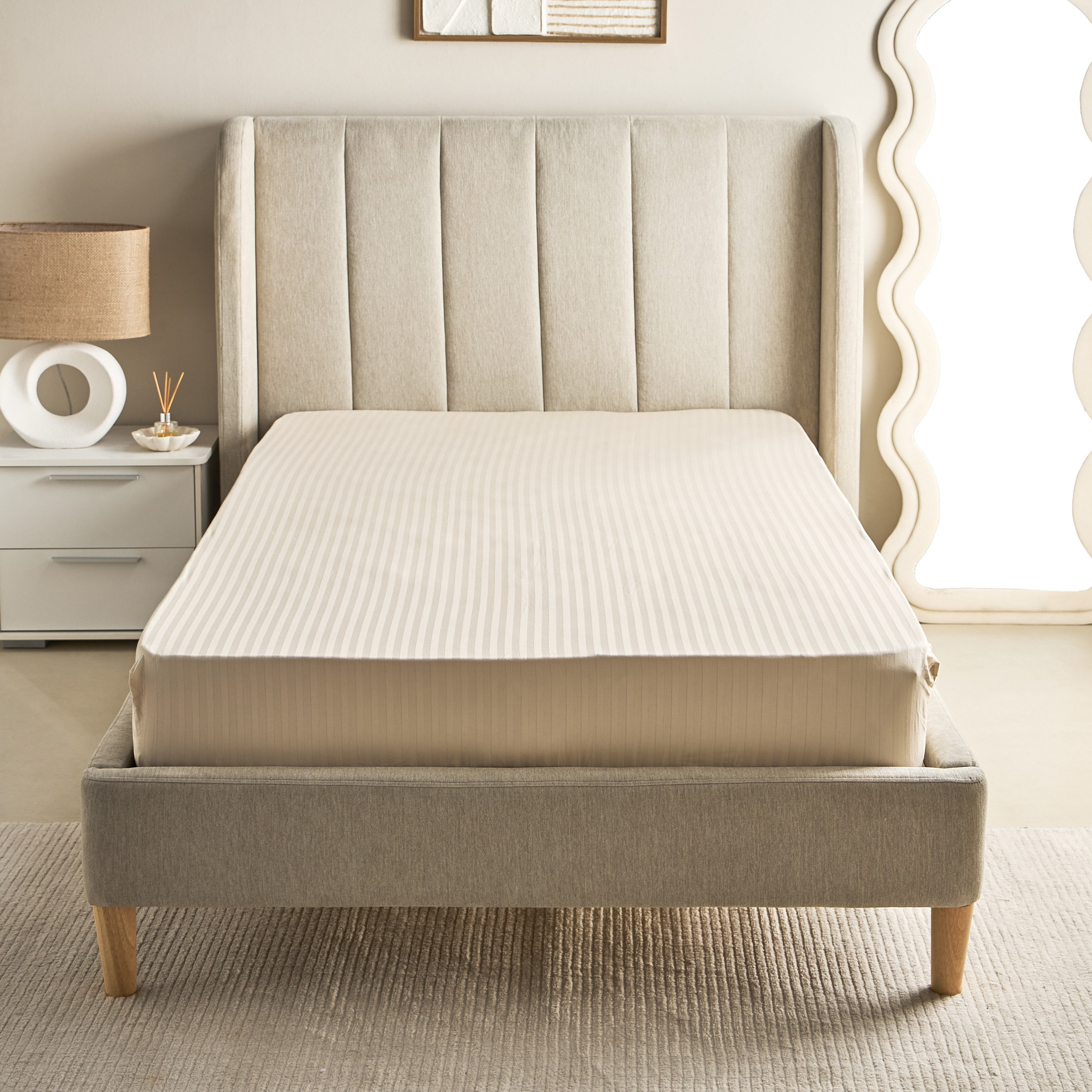 Hamilton Satin Stripe Twin Fitted Sheet - 120x200+36 cm-hbxhomeware-hbxbedroom-image-3