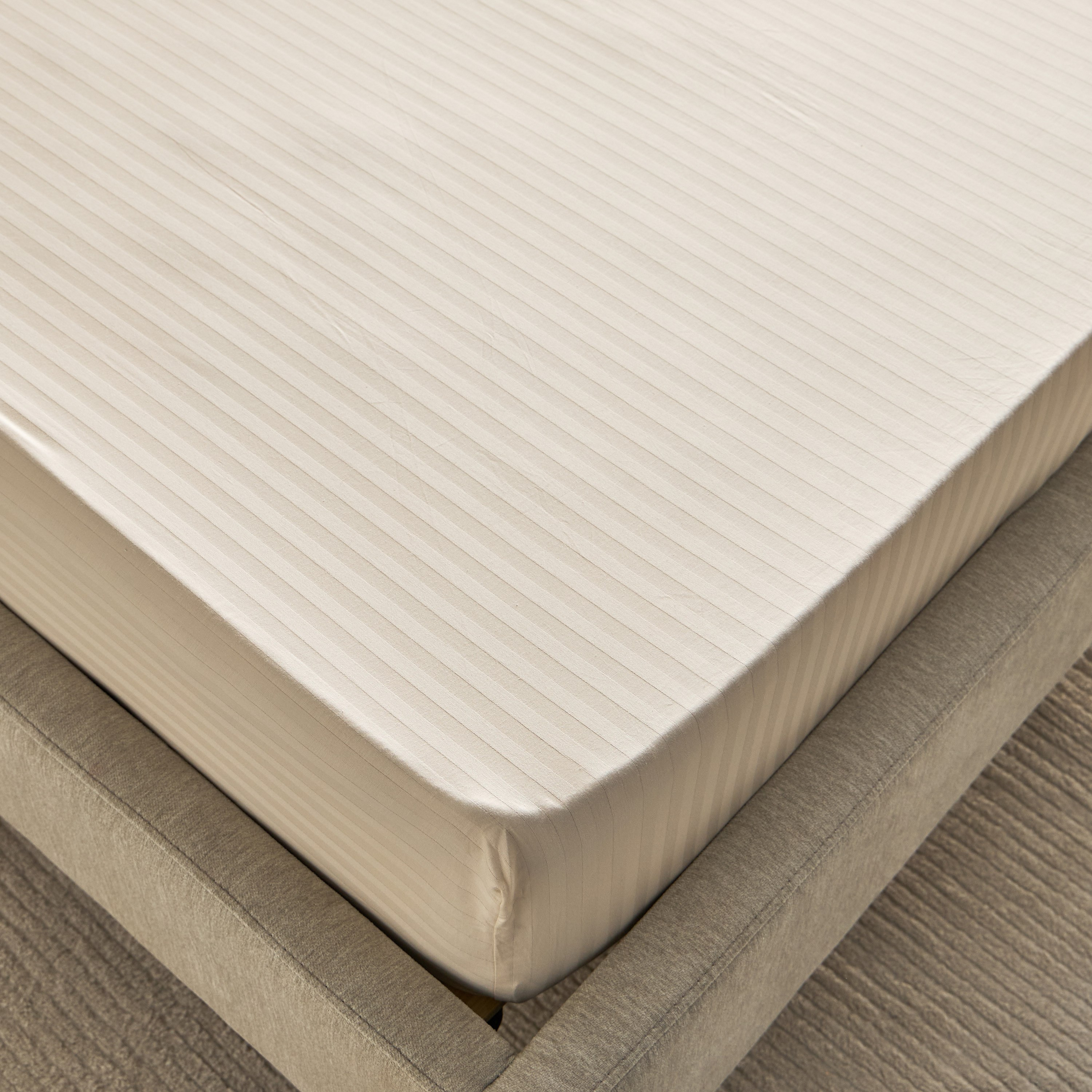 Hamilton Satin Stripe Twin Fitted Sheet - 120x200+36 cm-hbxhomeware-hbxbedroom-image-4