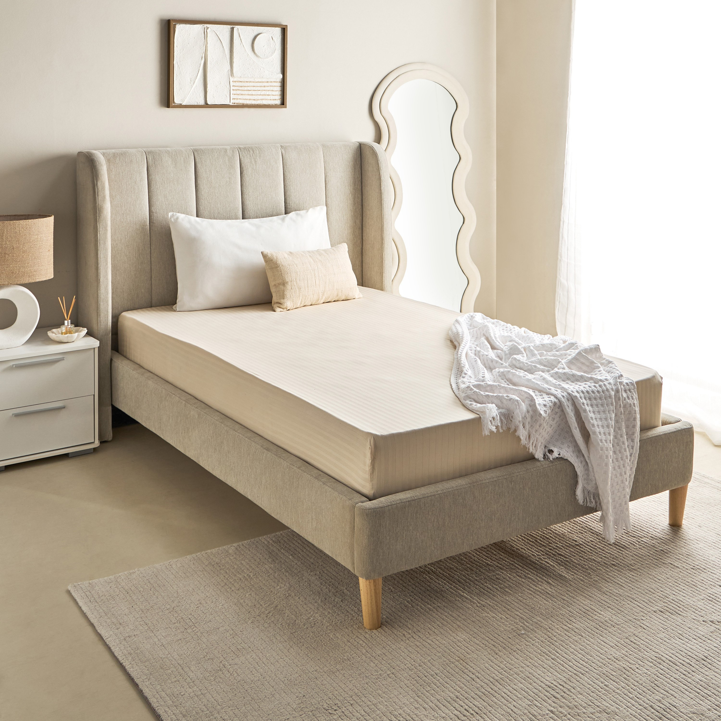 Hamilton Satin Stripe Twin Fitted Sheet - 120x200+36 cm-hbxhomeware-hbxbedroom-image-8