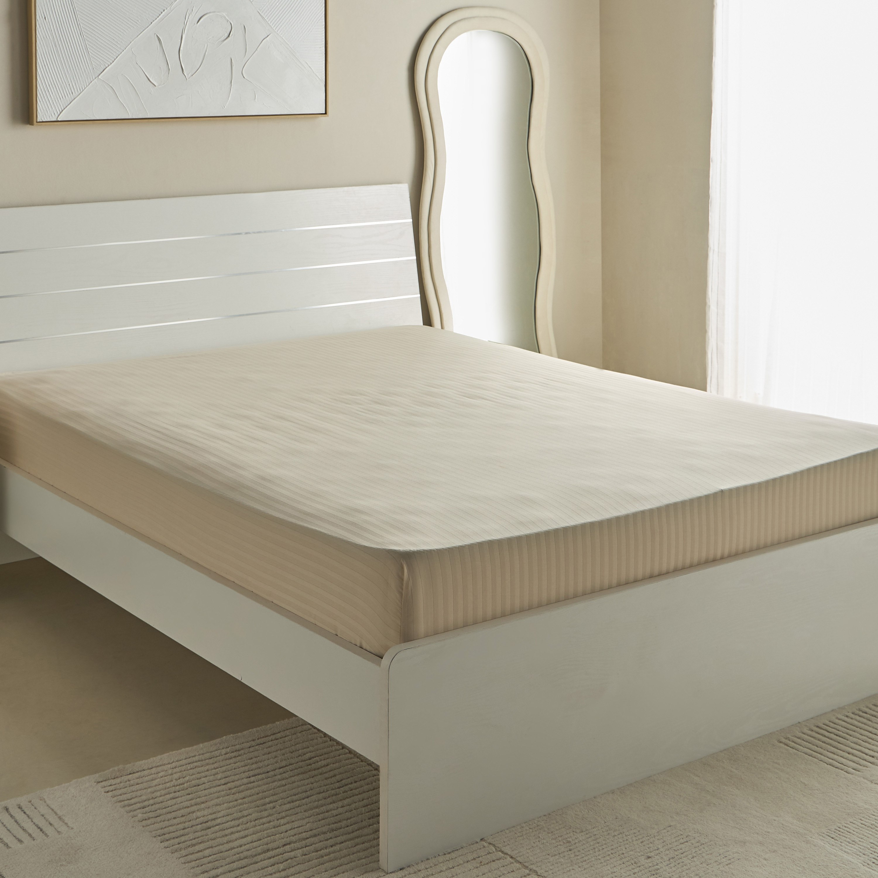 Hamilton Satin Stripe Queen Fitted Sheet - 150x200+36 cm-hbxhomeware-hbxbedroom-image-2