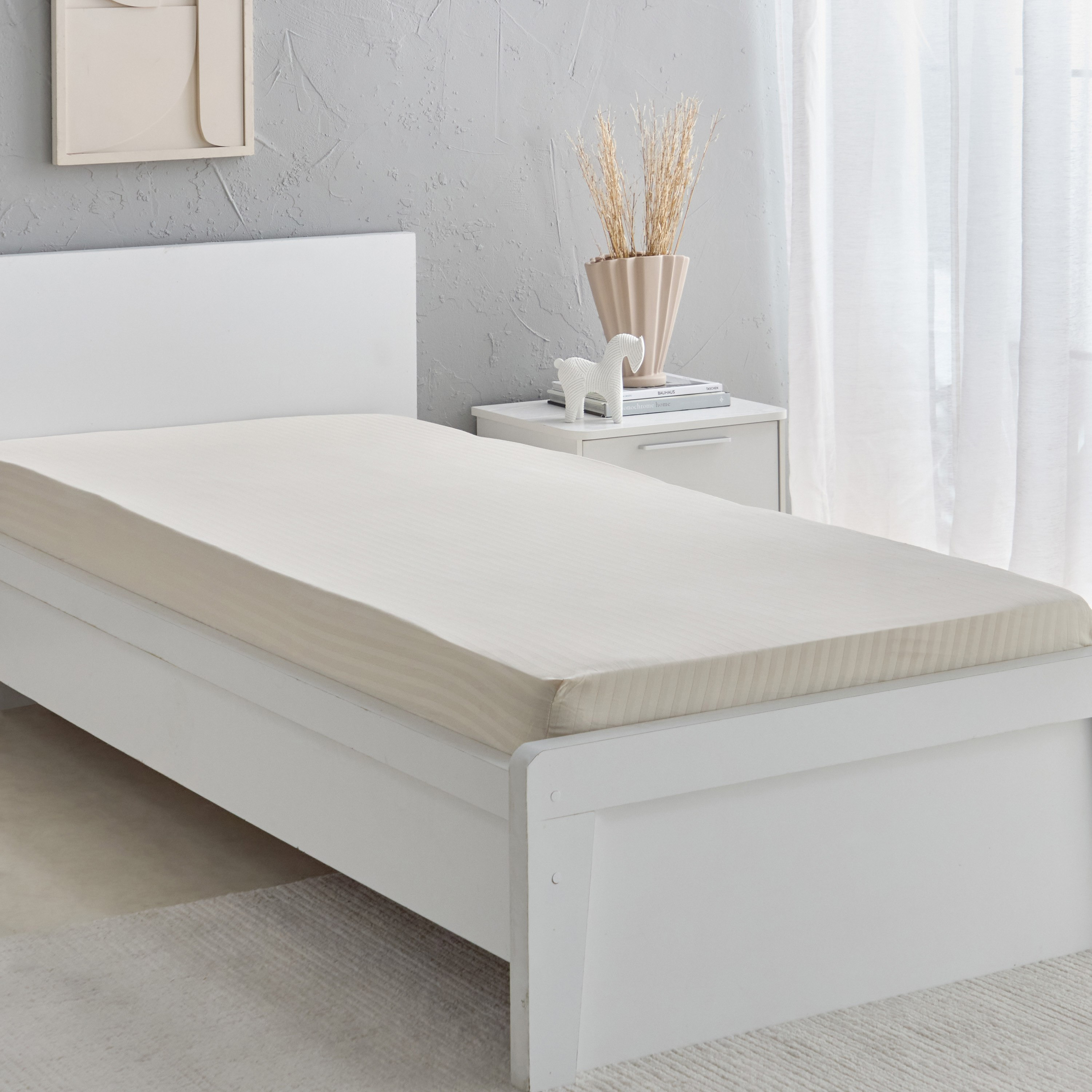 Hamilton Stripe Satin Cotton Single Fitted Sheet - 90x200+36 cm-hbxhomeware-hbxbedroom-image-2