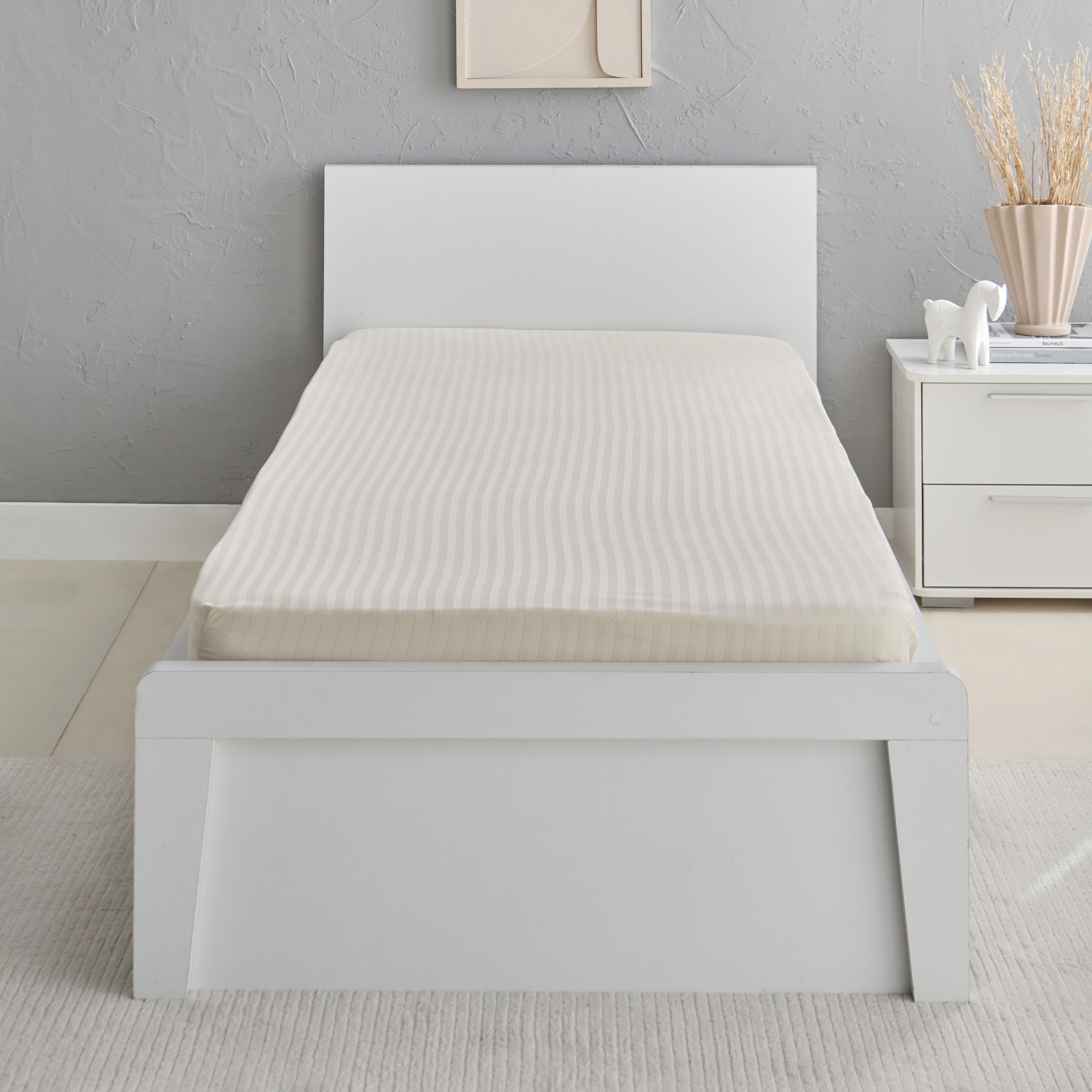 Hamilton Stripe Satin Cotton Single Fitted Sheet - 90x200+36 cm-hbxhomeware-hbxbedroom-image-3