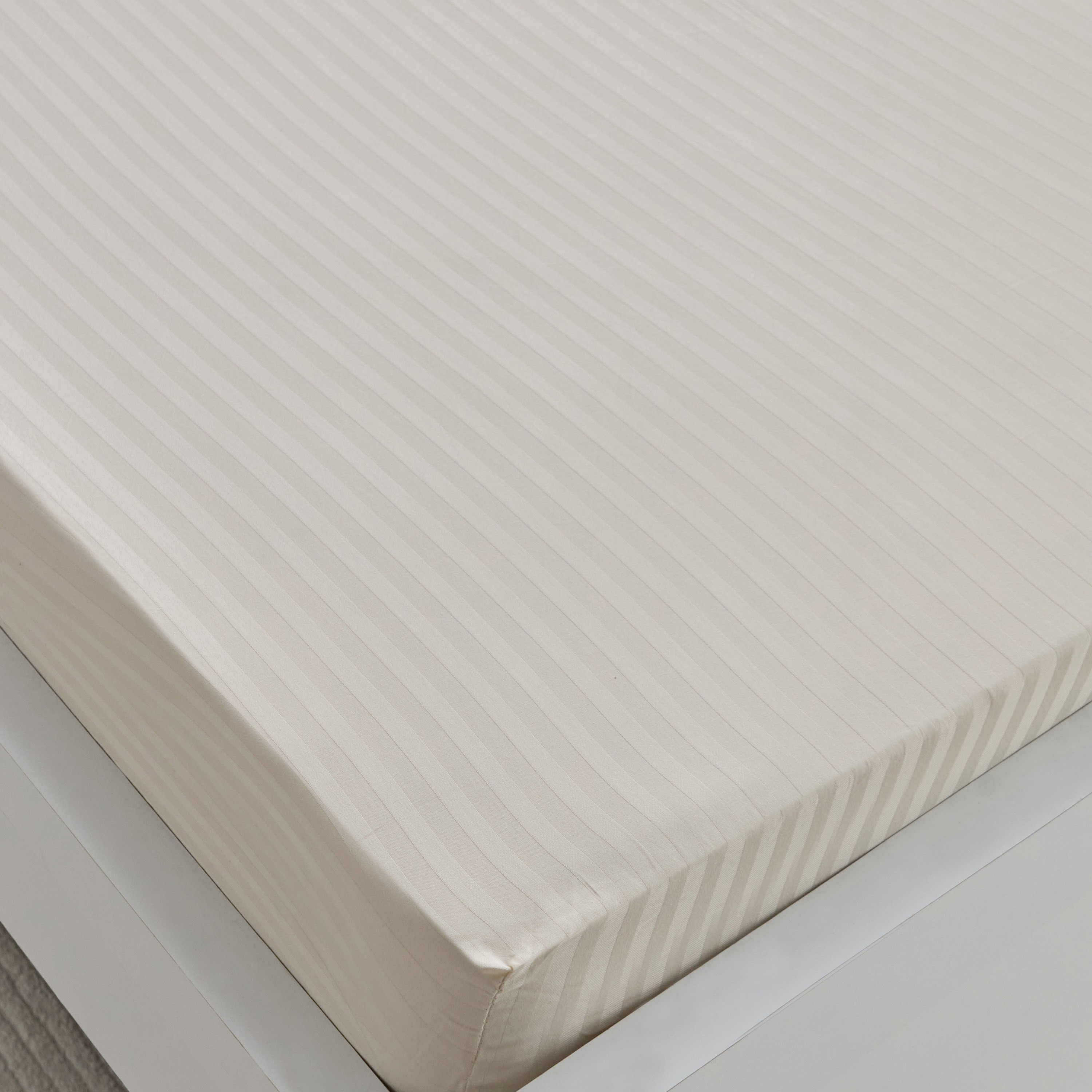 Hamilton Stripe Satin Cotton Single Fitted Sheet - 90x200+36 cm-hbxhomeware-hbxbedroom-image-4