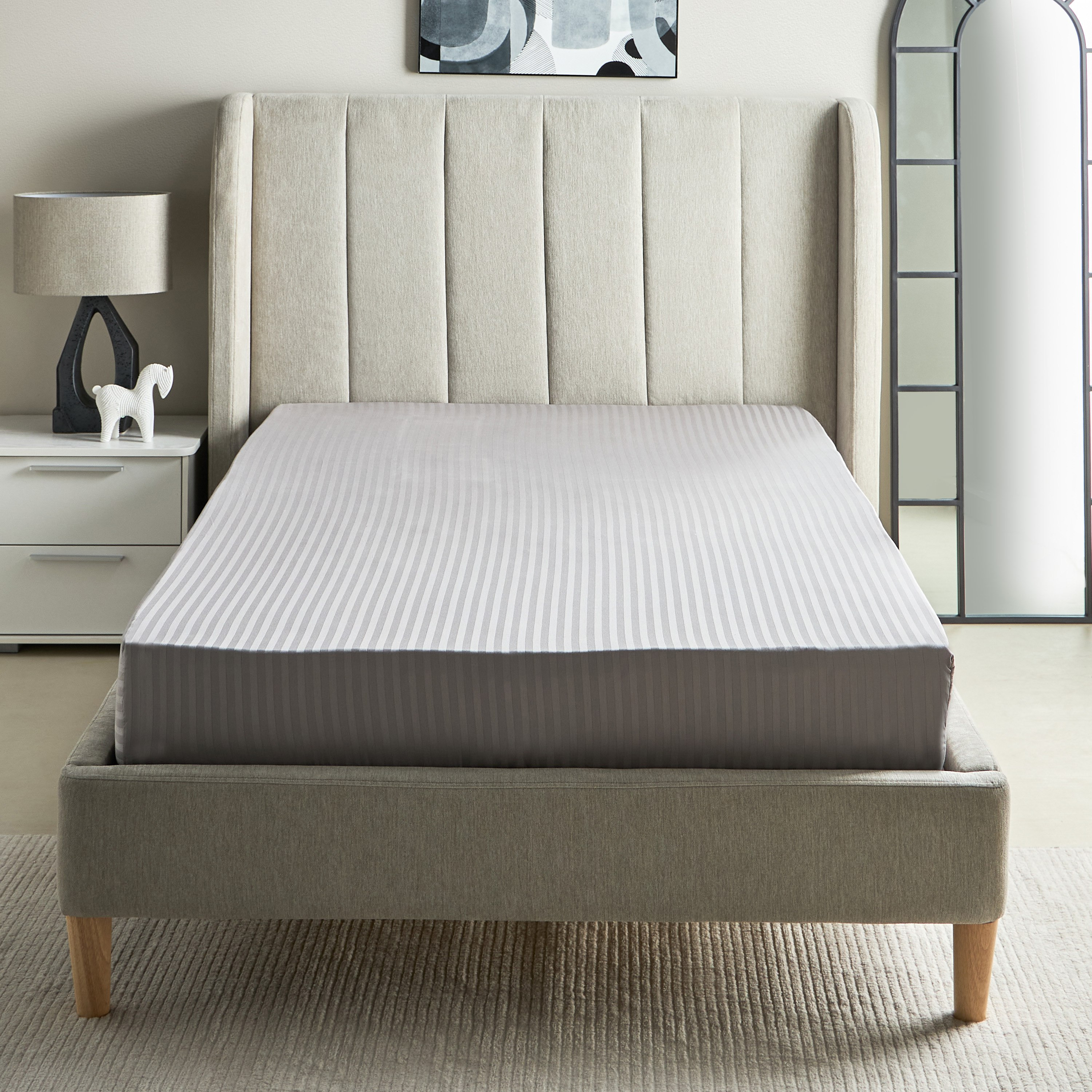 Hamilton Satin Stripe Twin Fitted Sheet - 120x200+36 cm-hbxhomeware-hbxbedroom-image-3