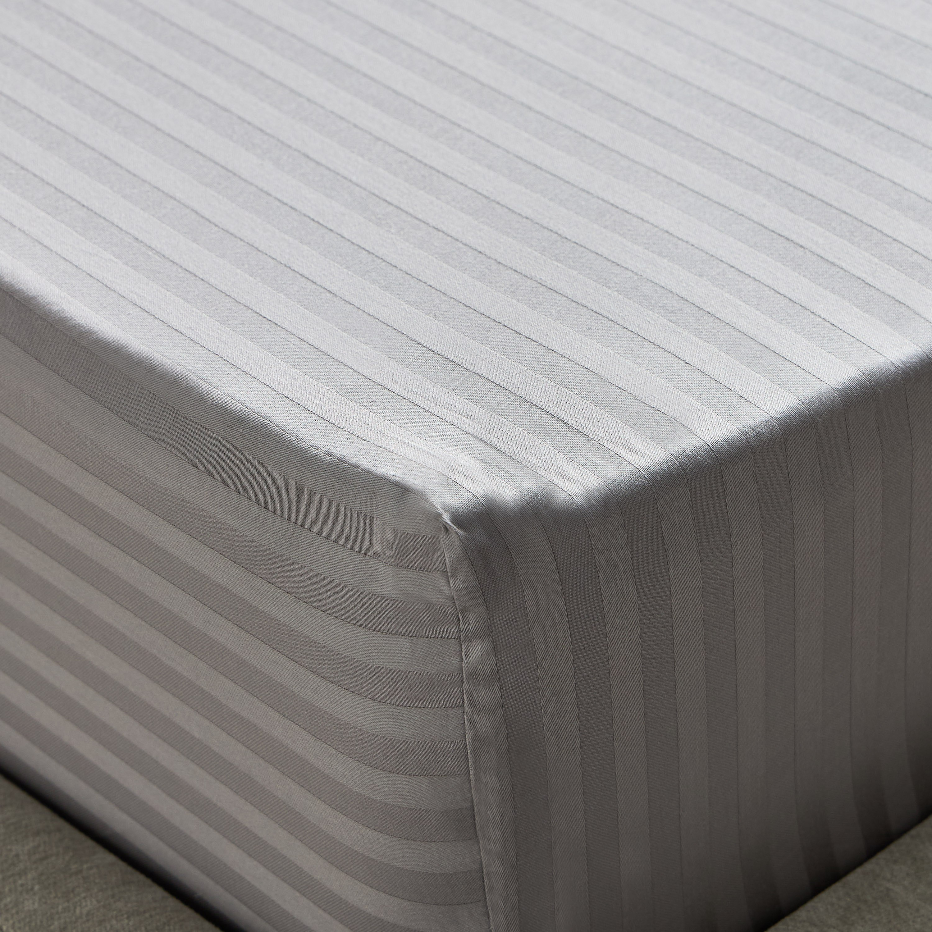 Hamilton Satin Stripe Twin Fitted Sheet - 120x200+36 cm-hbxhomeware-hbxbedroom-image-5