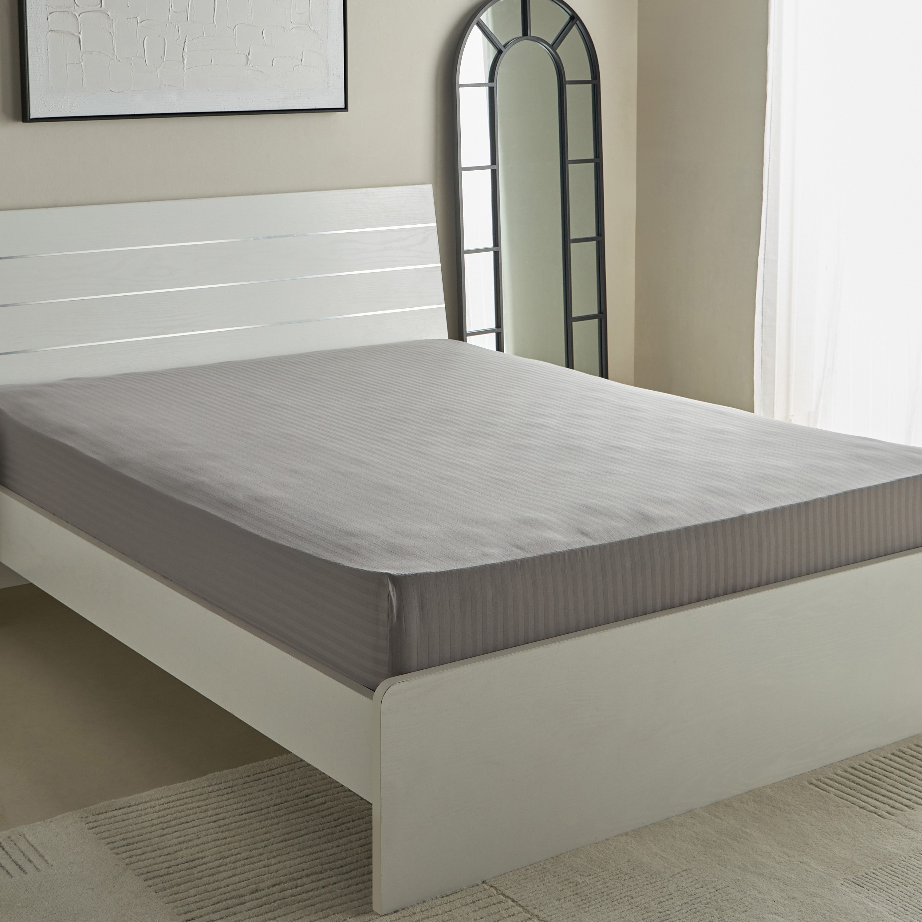 Hamilton Satin Stripe Queen Fitted Sheet - 150x200+36 cm-hbxhomeware-bedding-fittedsheets-image-2