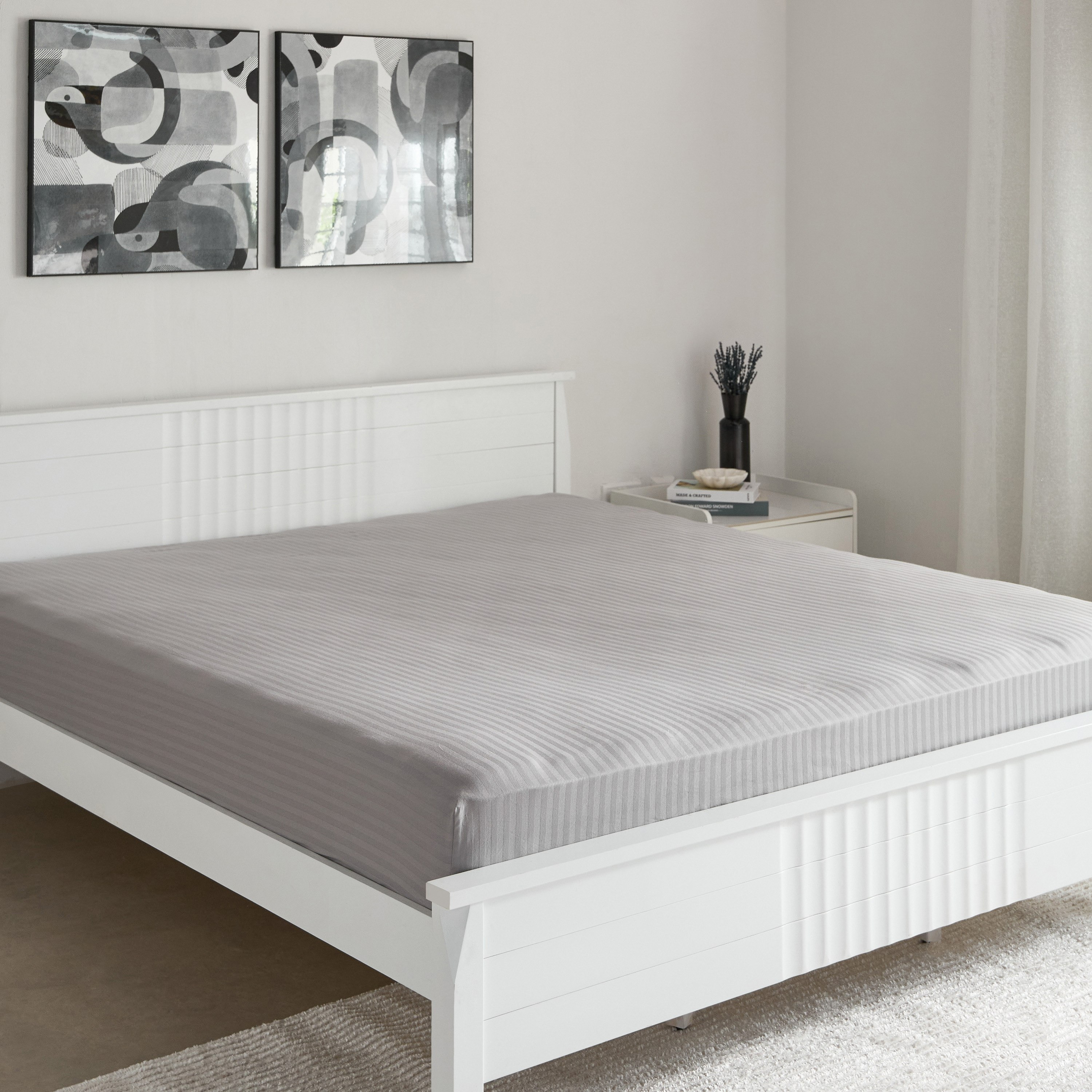 Hamilton Stripe Satin Cotton King Fitted Sheet - 180x210+36 cm-hbxhomeware-bedding-fittedsheets-image-2