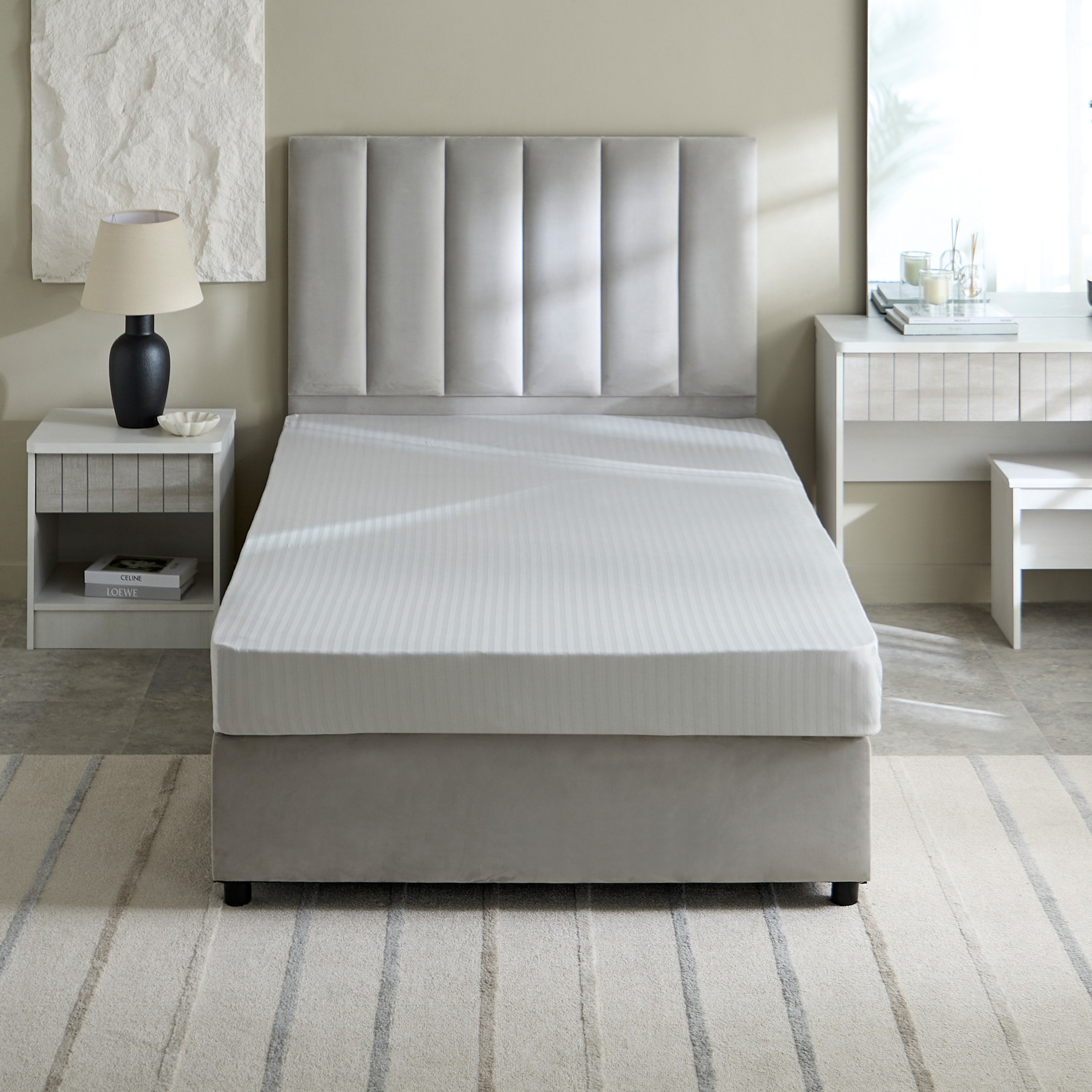 Hamilton Satin Stripe Twin Fitted Sheet - 120x200+36 cm-hbxhomeware-hbxbedroom-image-3