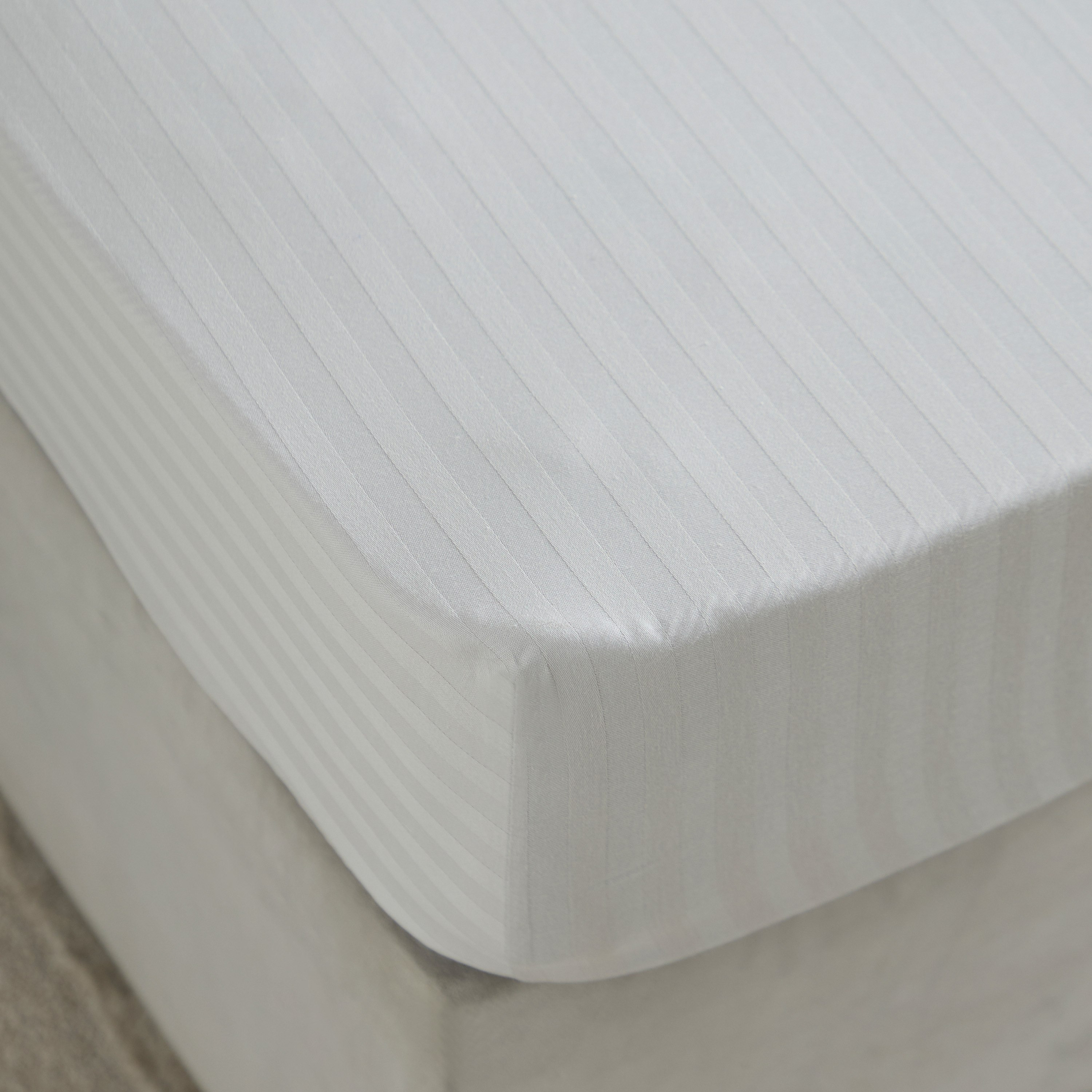 Hamilton Satin Stripe Twin Fitted Sheet - 120x200+36 cm-hbxhomeware-hbxbedroom-image-4