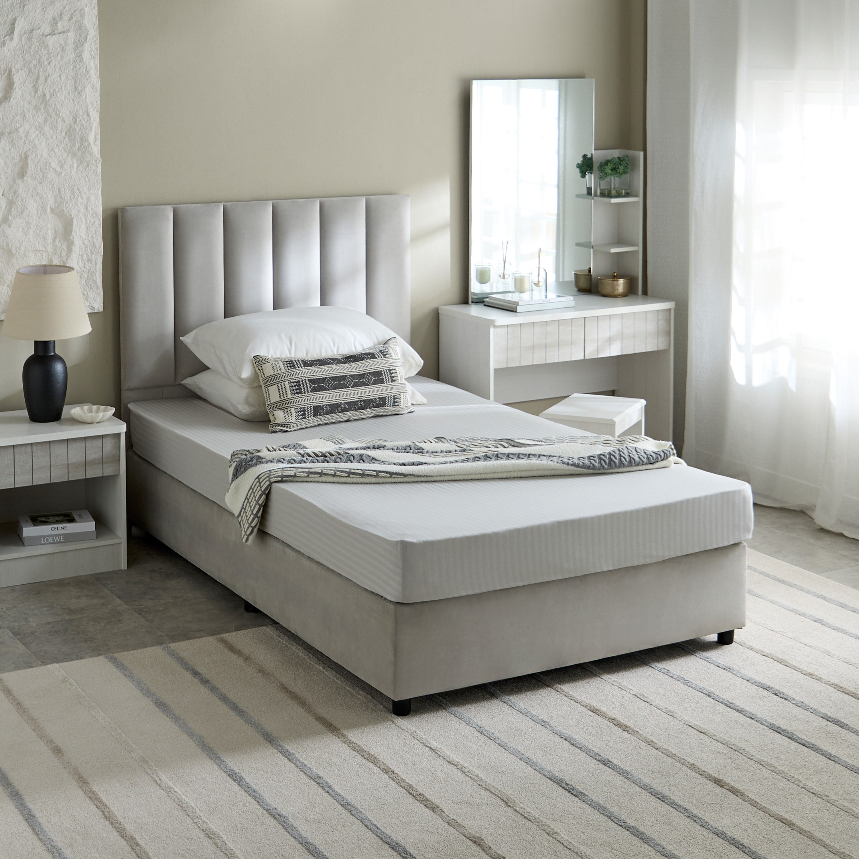 Hamilton Satin Stripe Twin Fitted Sheet - 120x200+36 cm-hbxhomeware-hbxbedroom-image-7