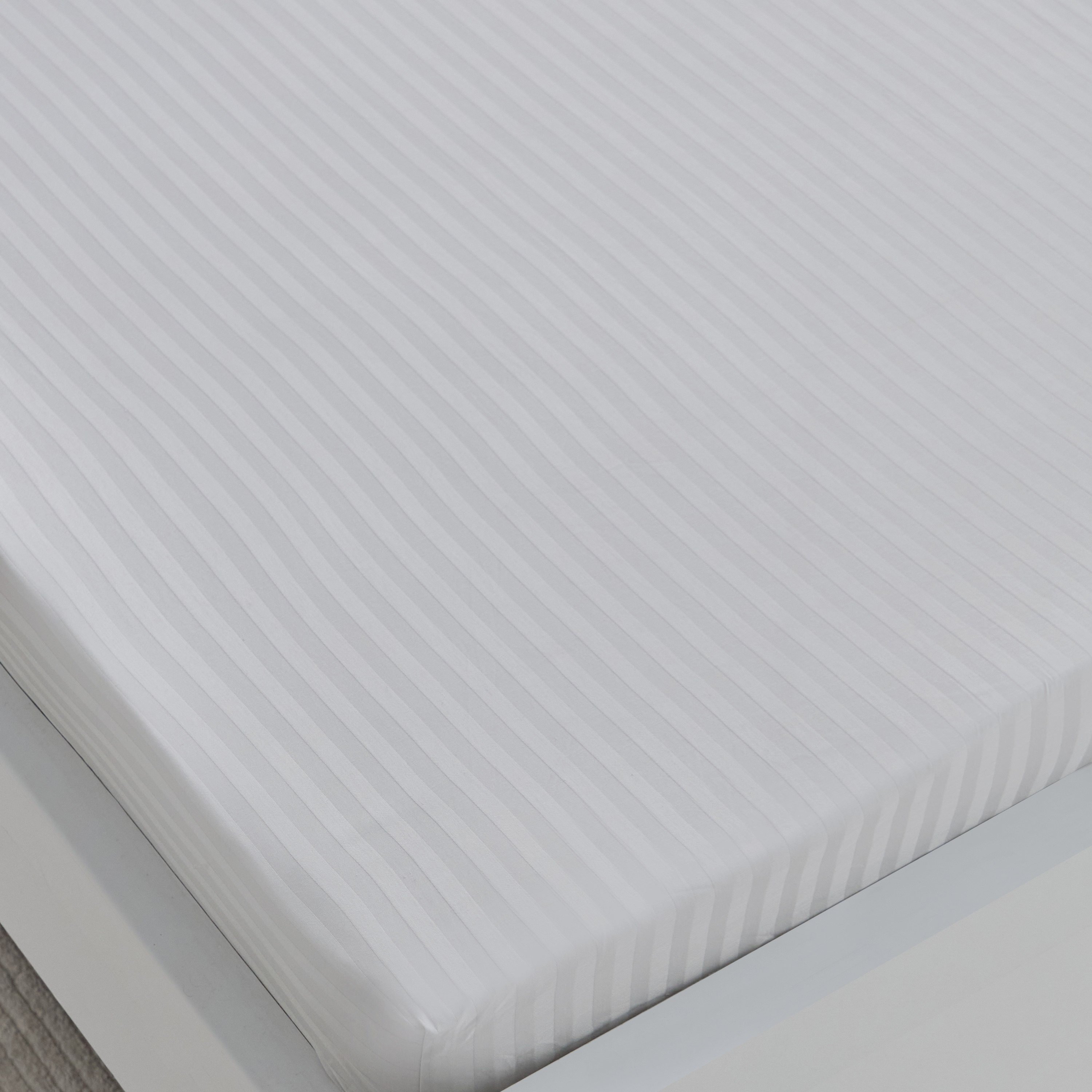 Hamilton Striped Satin Cotton Single Fitted Sheet - 90x200+36 cm-hbxhomeware-bedding-fittedsheets-image-3