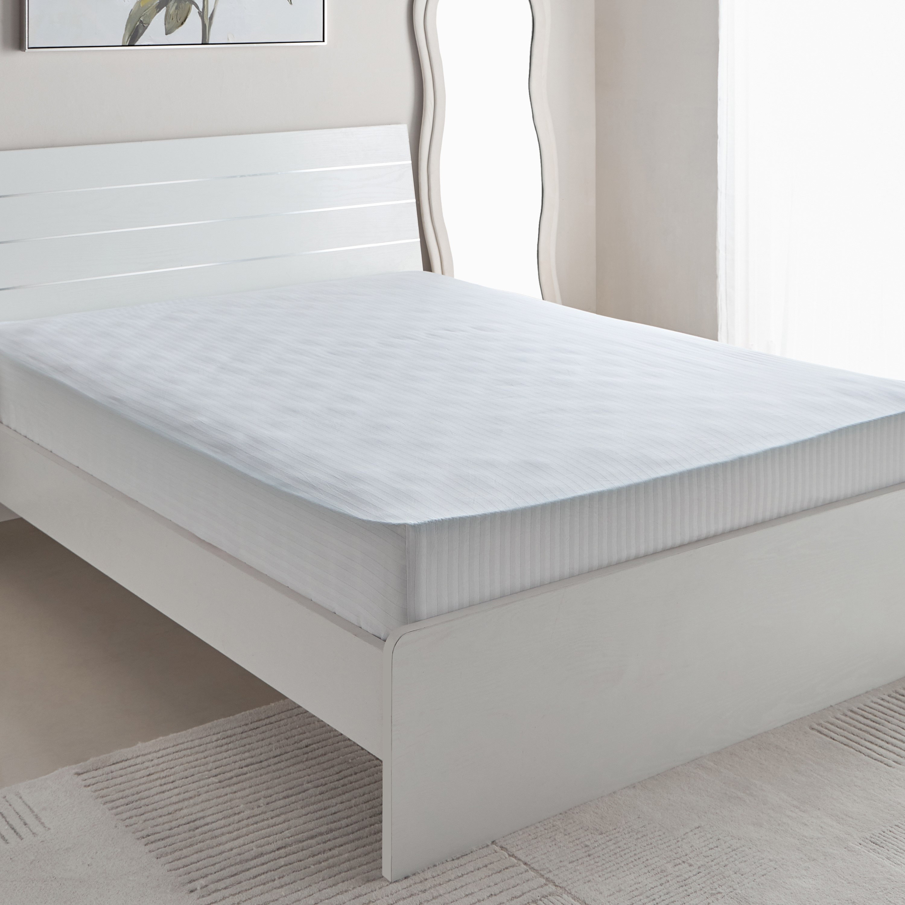 Hamilton Satin Stripe Olympic Queen Fitted Sheet - 160x200+36 cm-hbxhomeware-hbxbedroom-image-2
