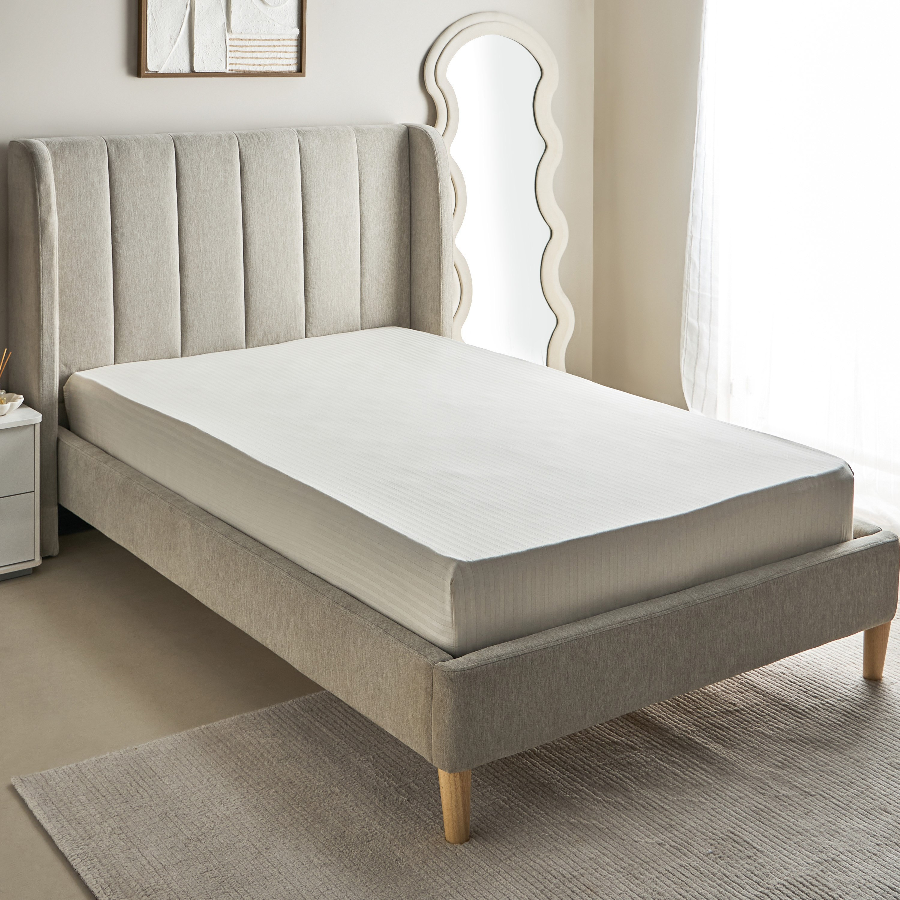 Hamilton Satin Stripe Twin Fitted Sheet - 120x200+36 cm-hbxhomeware-hbxbedroom-image-2