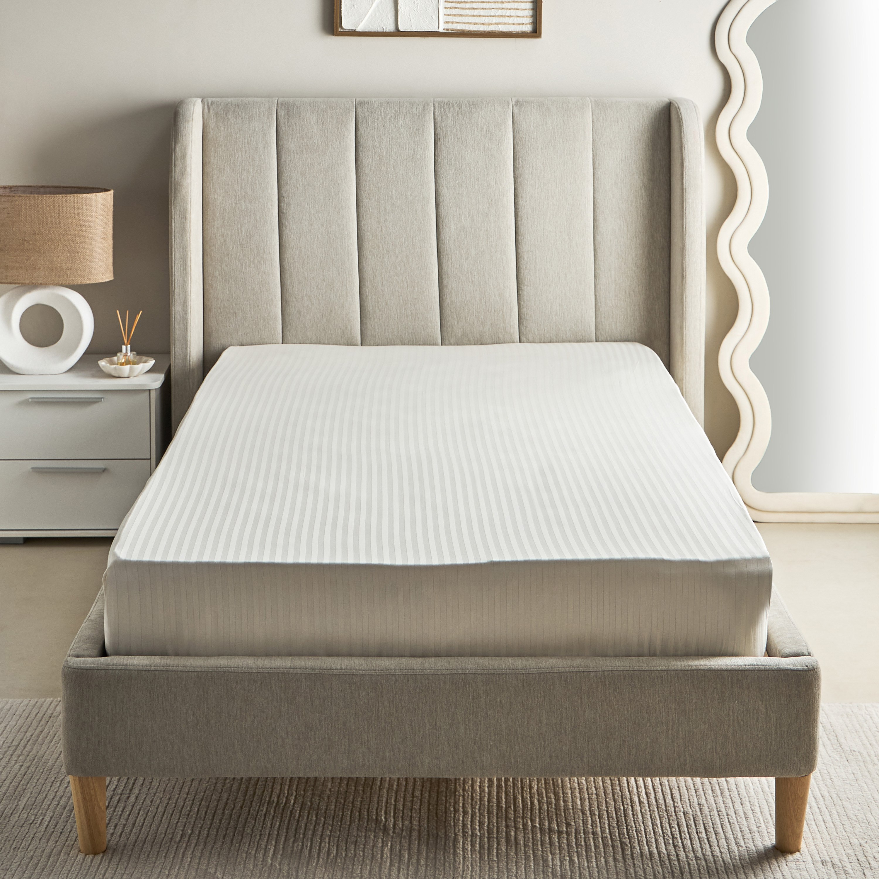 Hamilton Satin Stripe Twin Fitted Sheet - 120x200+36 cm-hbxhomeware-hbxbedroom-image-3