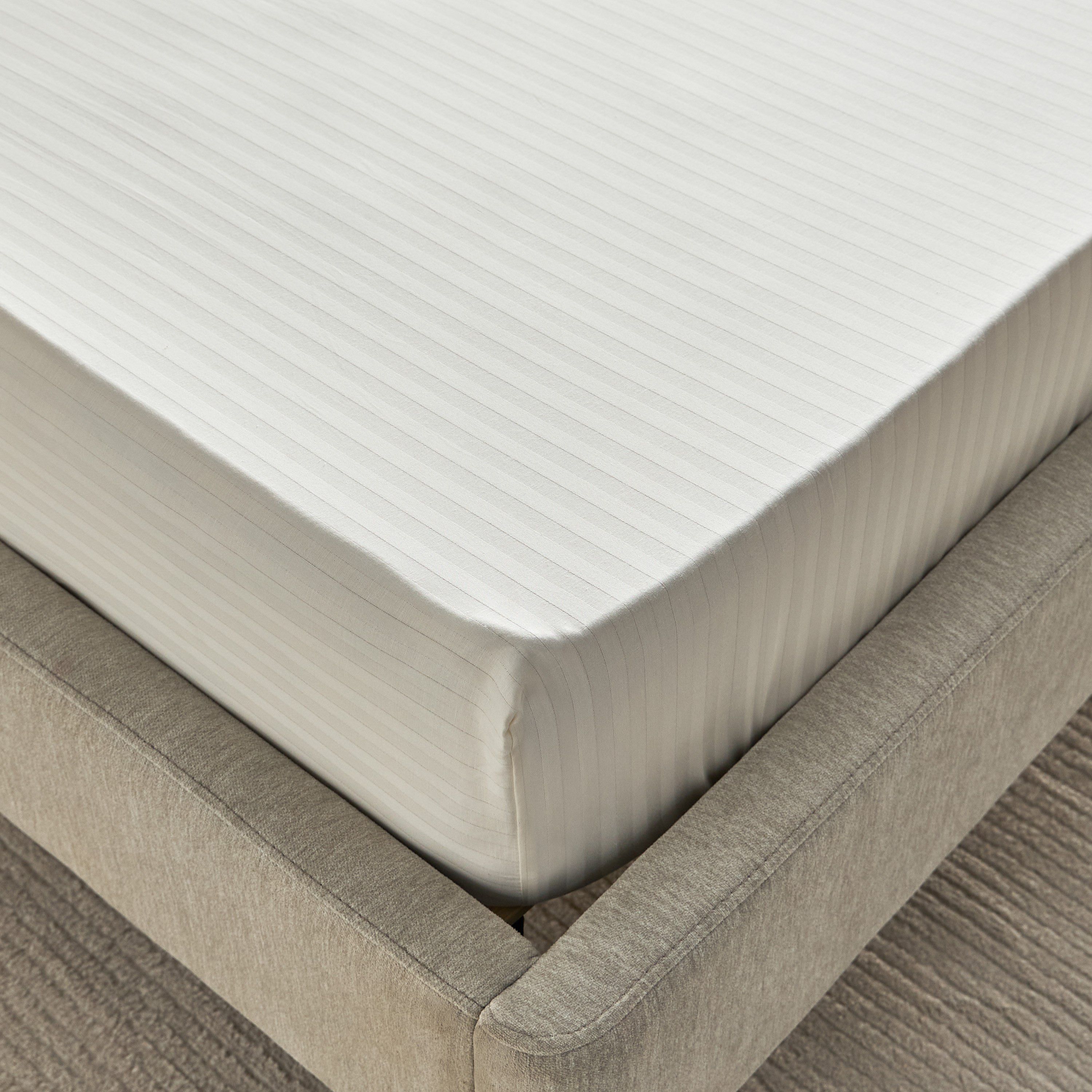 Hamilton Satin Stripe Twin Fitted Sheet - 120x200+36 cm-hbxhomeware-hbxbedroom-image-4