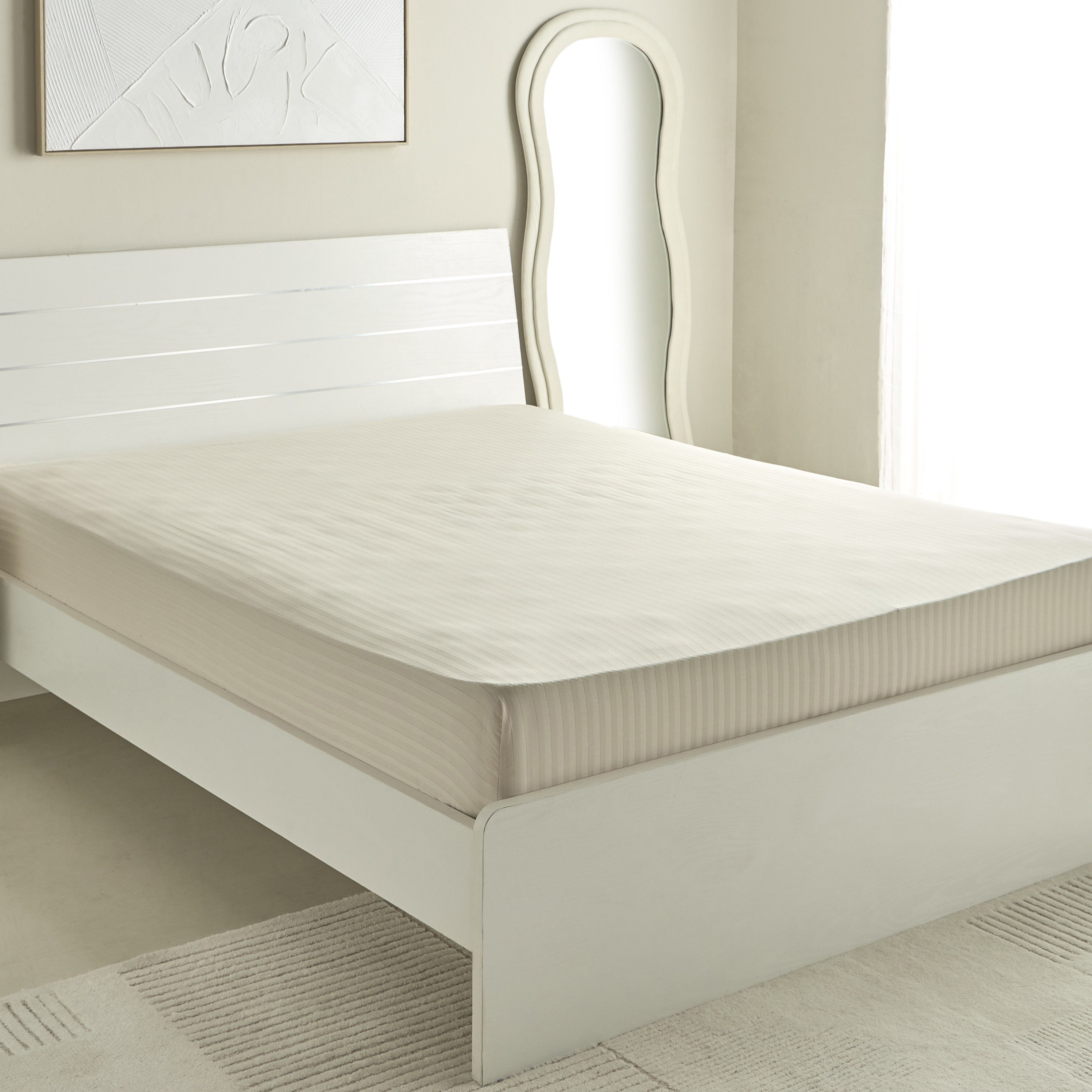Hamilton Satin Stripe Queen Fitted Sheet - 150x200+36 cm-hbxhomeware-hbxbedroom-image-2