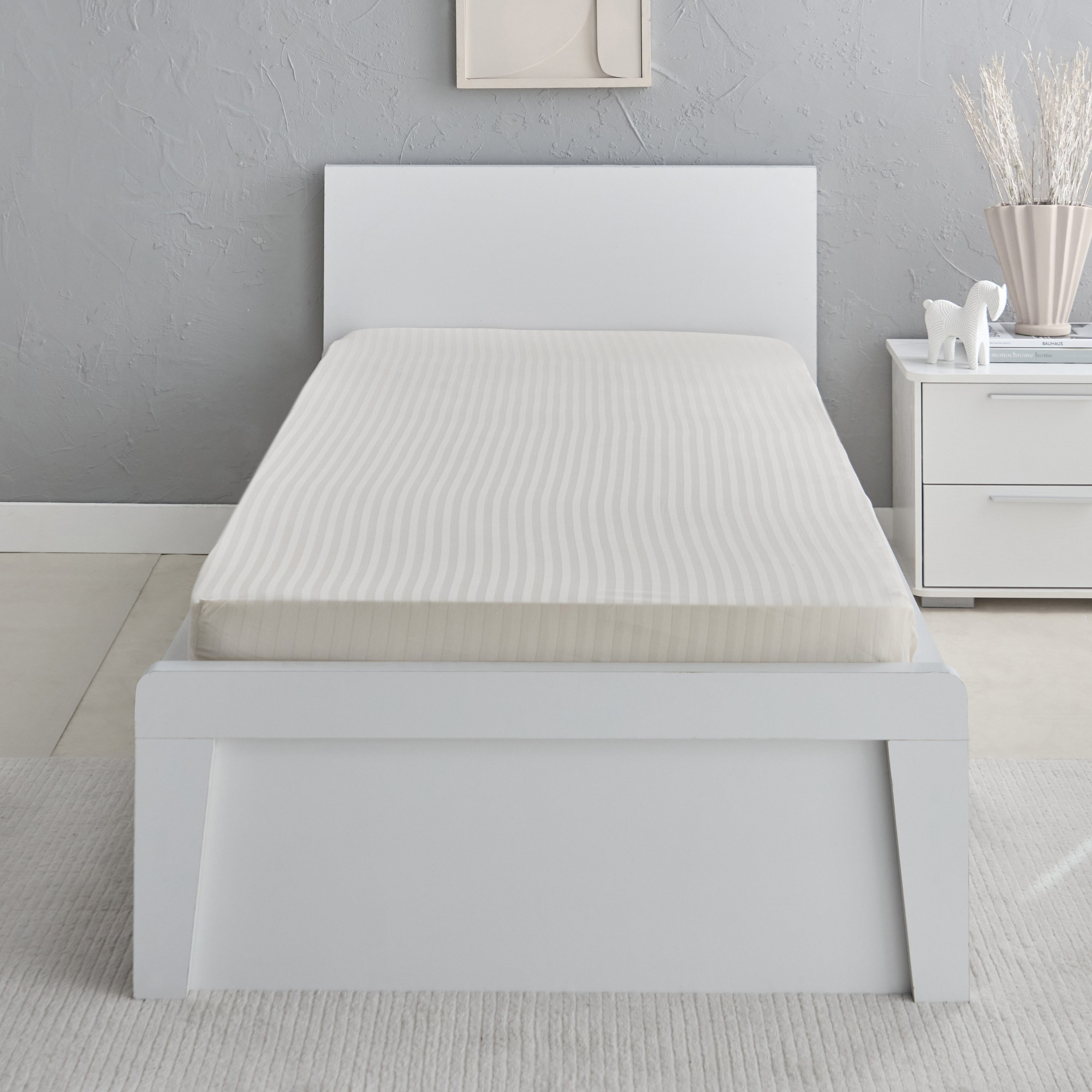 Hamilton Stripe Satin Cotton Single Fitted Sheet - 90x200+36 cm-hbxhomeware-hbxbedroom-image-2