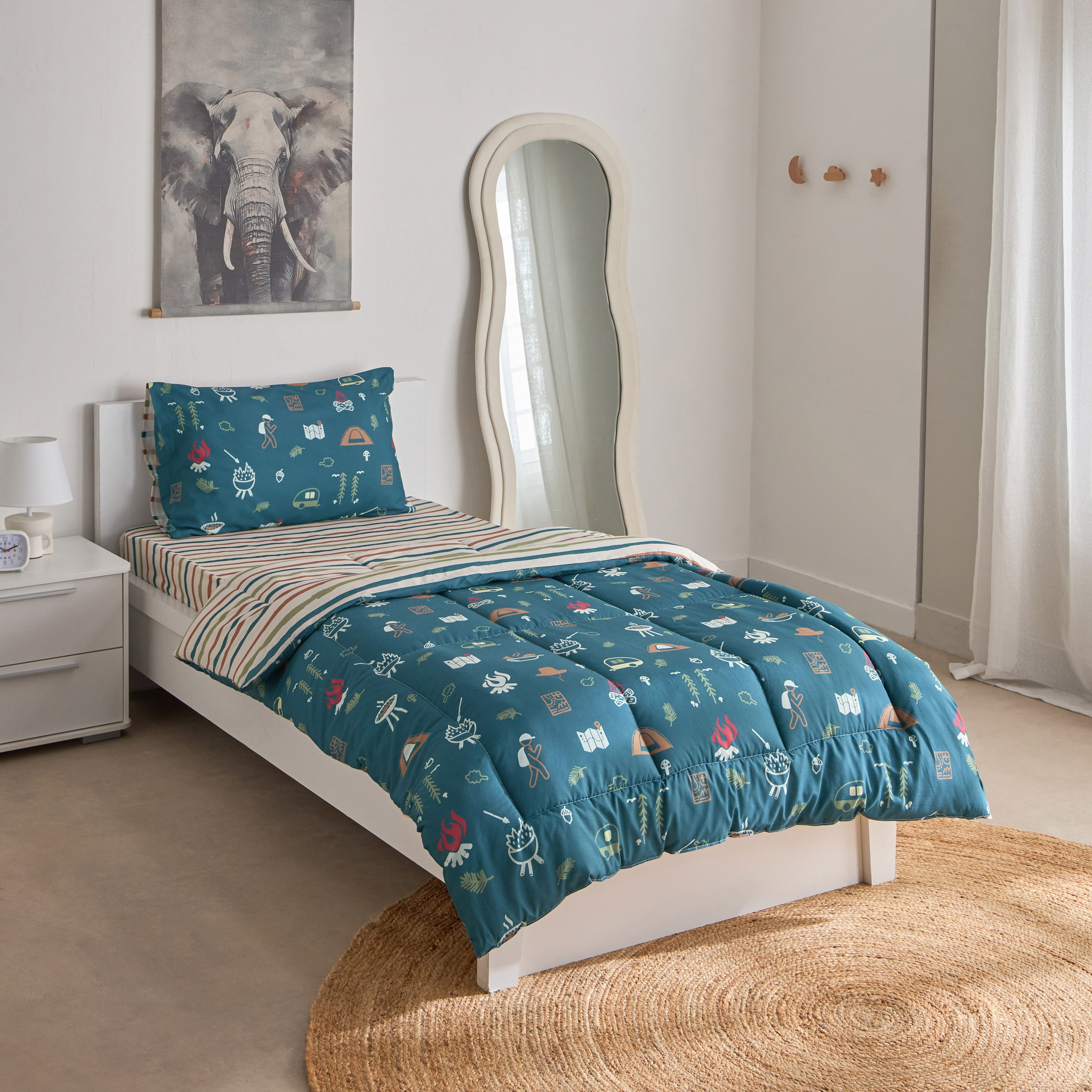Joy Adventurer Campsite 2-Piece Single Cotton Comforter Set - 135x220 cm-hbxhomeware-hbxbedroom-image-2