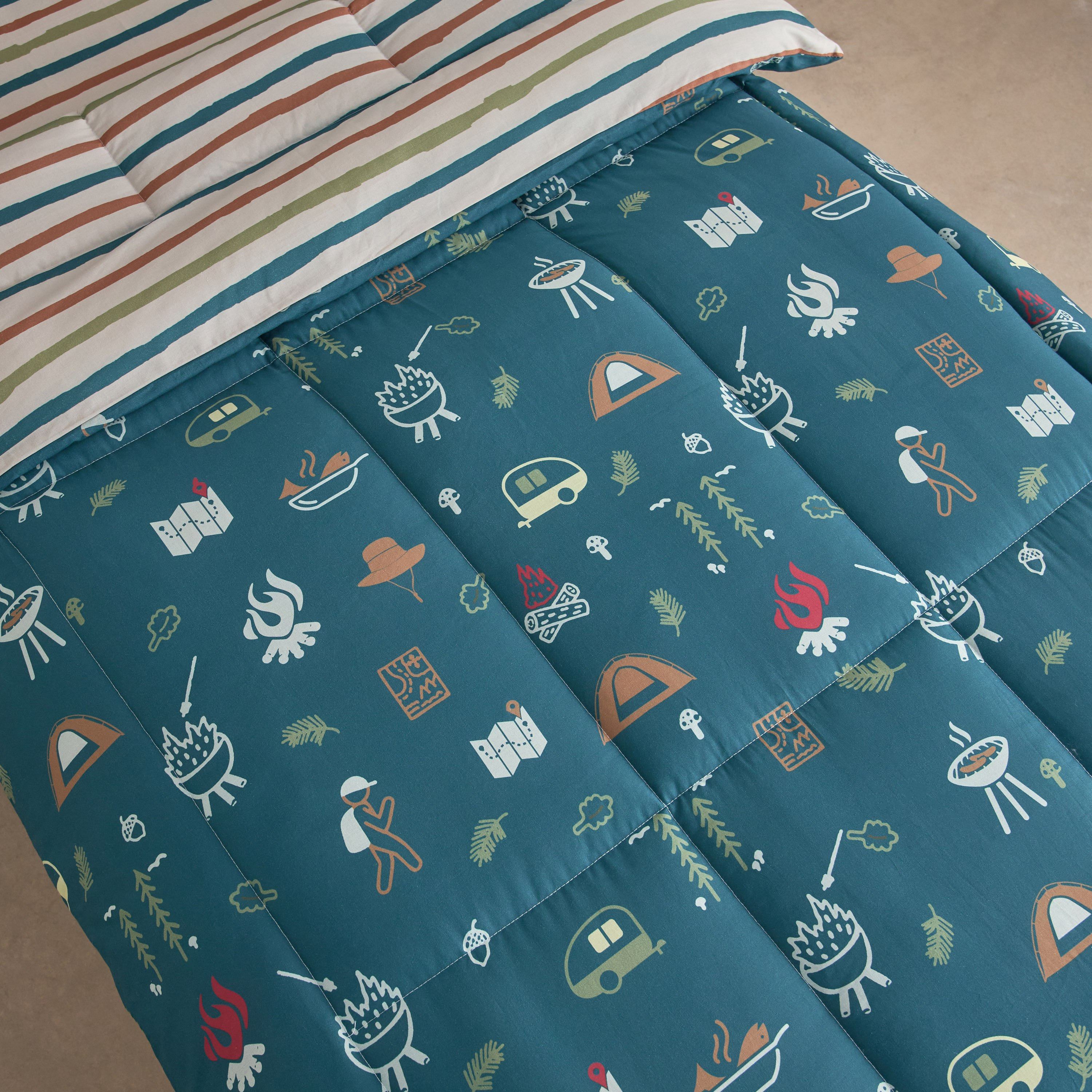 Joy Adventurer Campsite 2-Piece Single Cotton Comforter Set - 135x220 cm-hbxhomeware-hbxbedroom-image-5