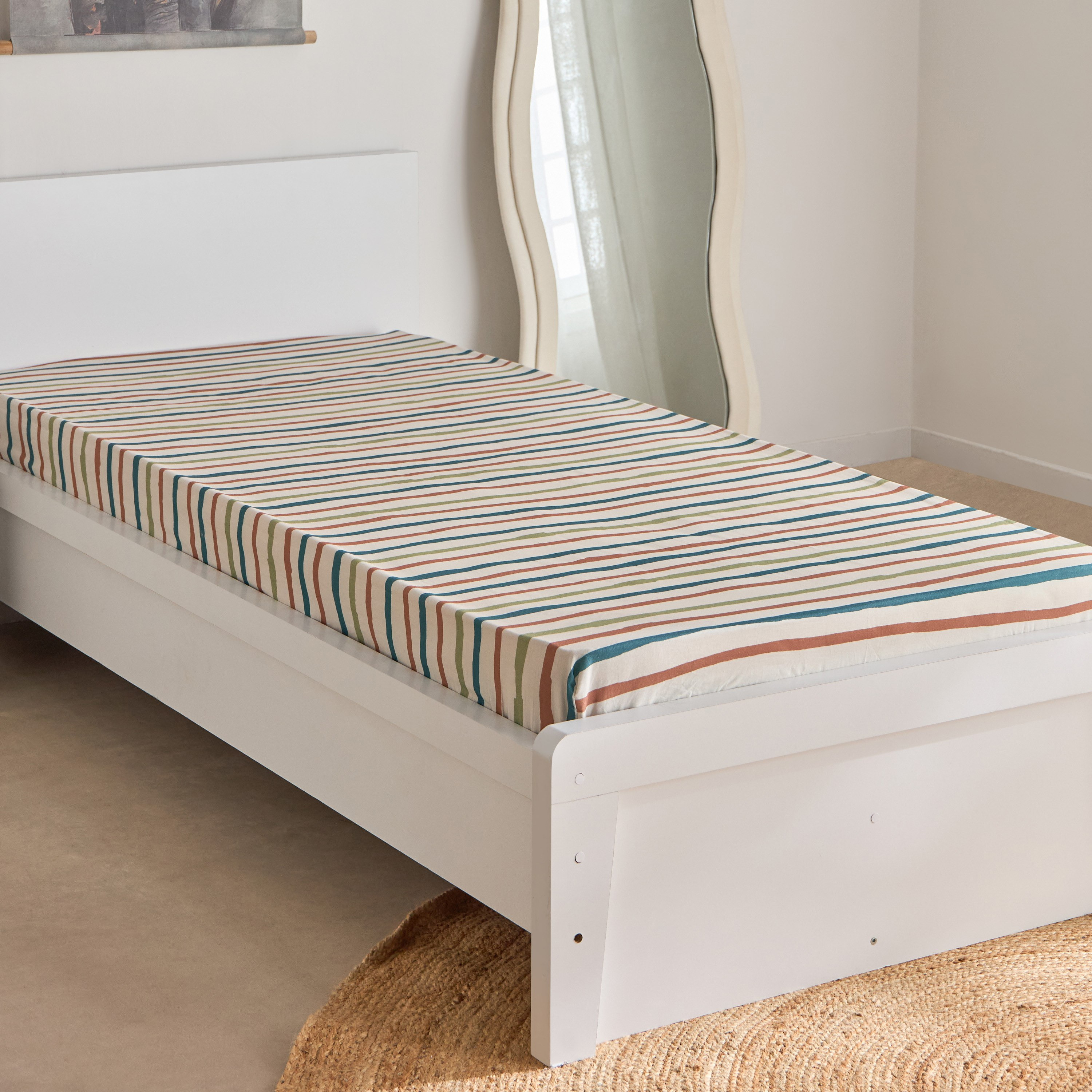 Joy Adventurer Campsite Single Cotton Fitted Sheet - 90x200+25 cm-hbxhomeware-hbxkidsandyouth-image-2