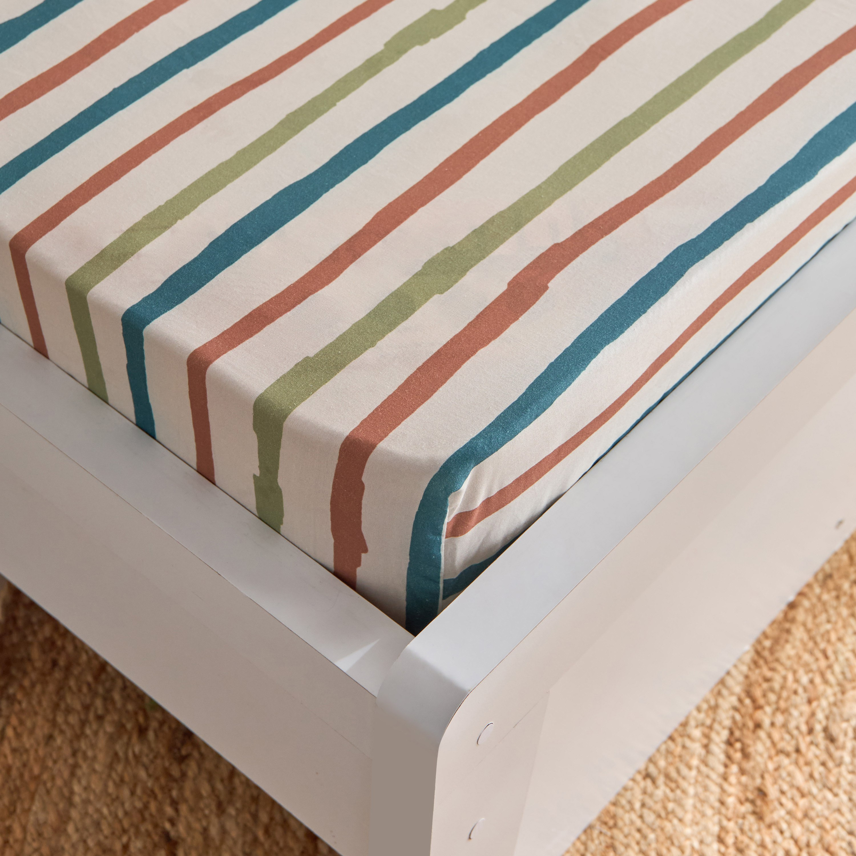 Joy Adventurer Campsite Single Cotton Fitted Sheet - 90x200+25 cm-hbxhomeware-hbxkidsandyouth-image-4