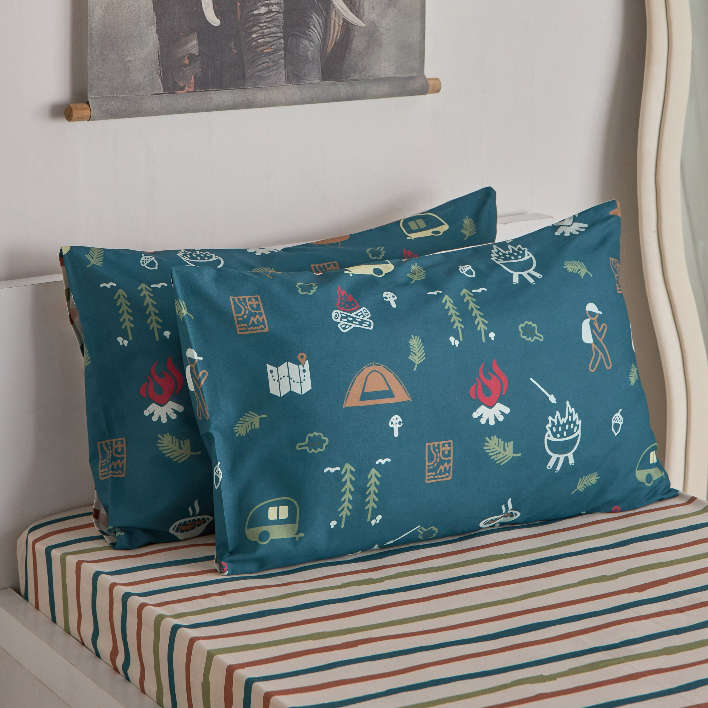 Joy Adventurer 2-Piece Campsite Pillow Cover Set - 50x75 cm-hbxhomeware-hbxkidsandyouth-image-1