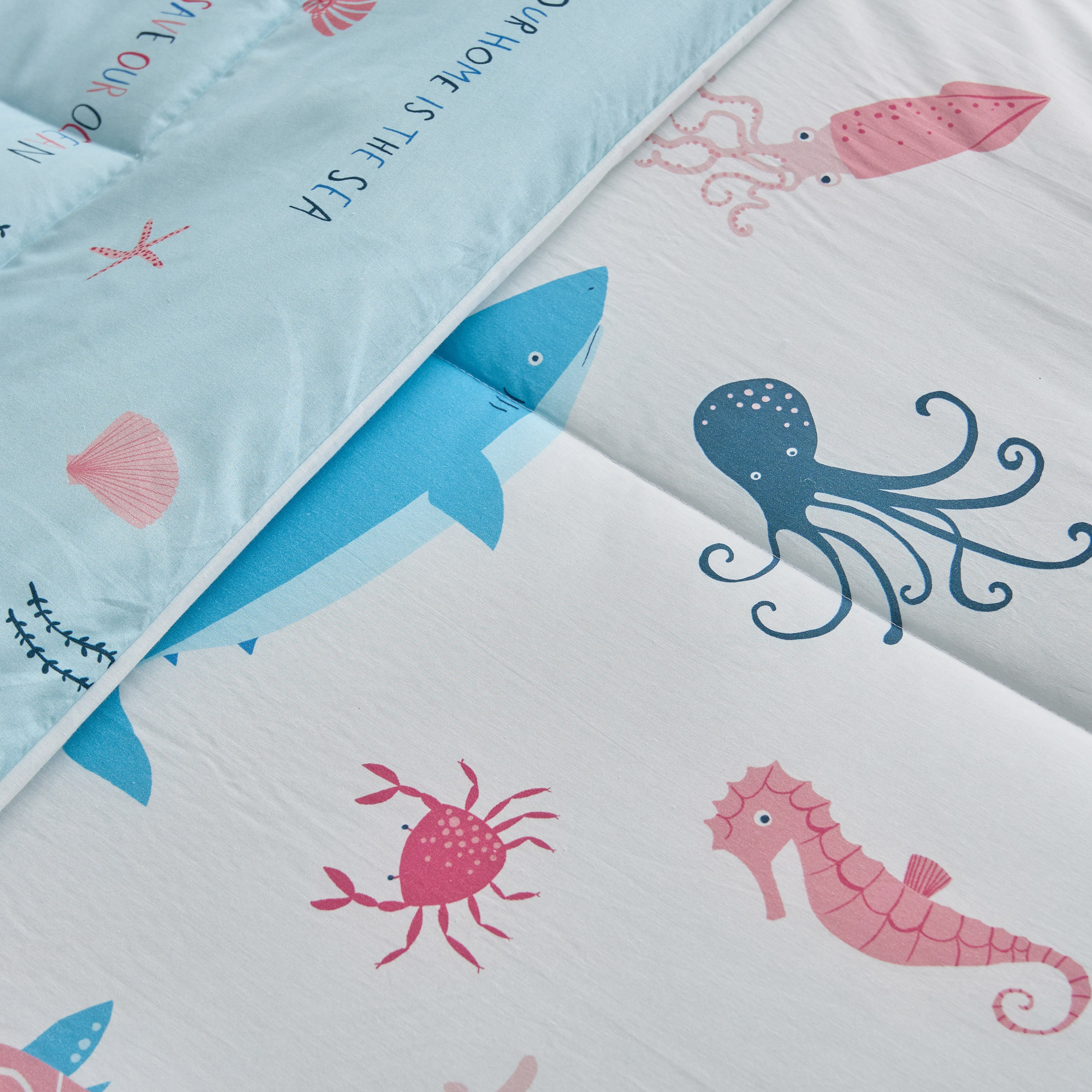 طقم لحاف قطن زوجي قطعتين مارين من جوي سي وورلد - 160x220 سم-hbxhomeware-hbxbedroom-image-6