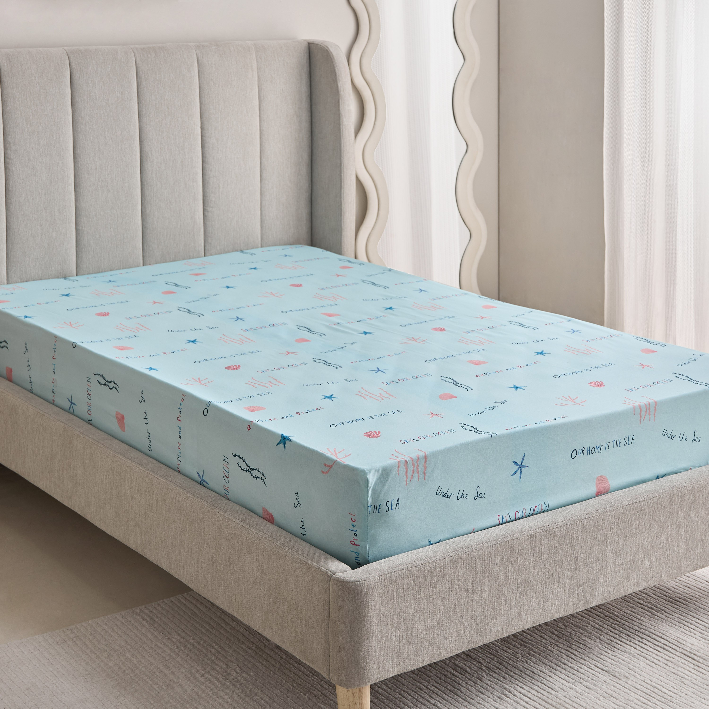 شرشف مطاطي توين قطن بطبعات مارين من جوي سي وورلد - 120x200+25 سم-hbxhomeware-hbxkidsandyouth-image-2