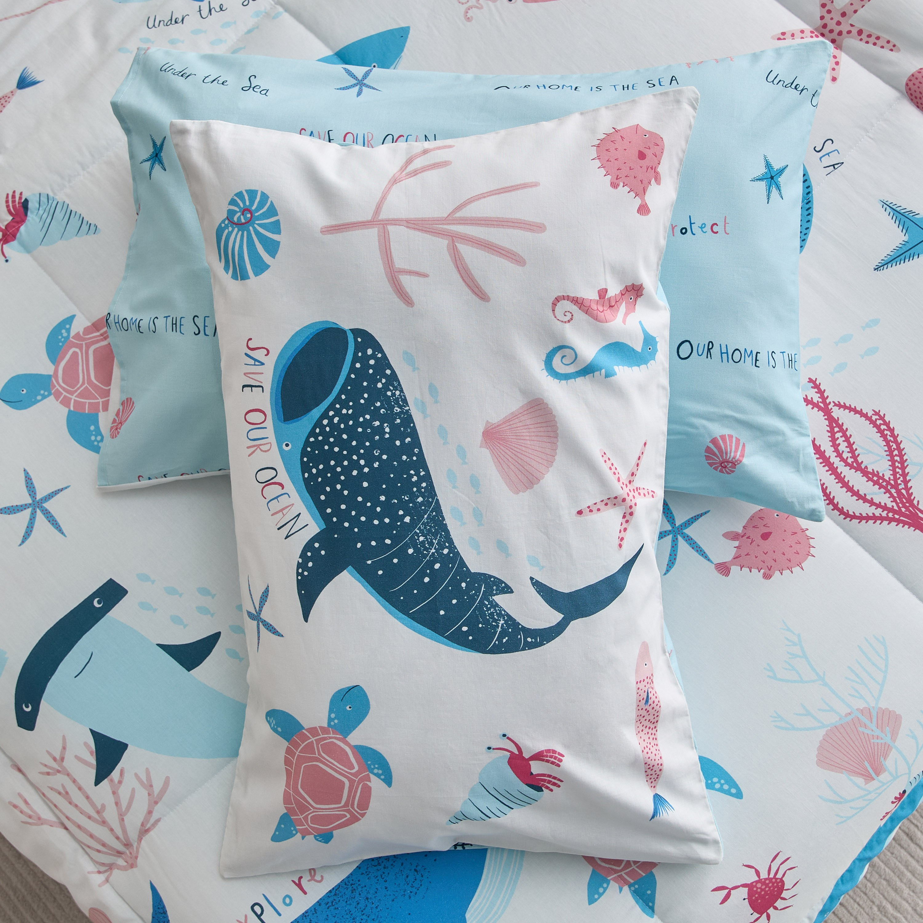 Joy Sea World 2-Piece Marine Pillow Cover Set - 50x75 cm-hbxhomeware-hbxkidsandyouth-image-4